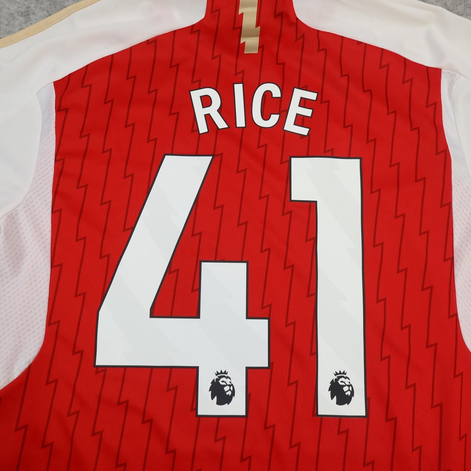 Arsenal Shirt Mens Medium Red Home 2023 2024 Football Adidas Rice 41 Jersey photo 3