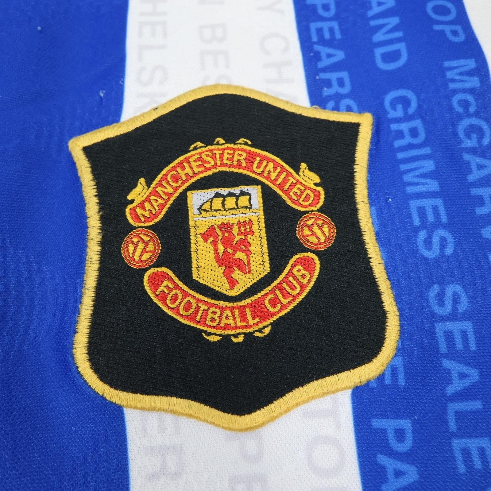 Vintage Manchester United Shirt Mens Medium Blue 3rd Football Umbro Sharp 90s photo 3