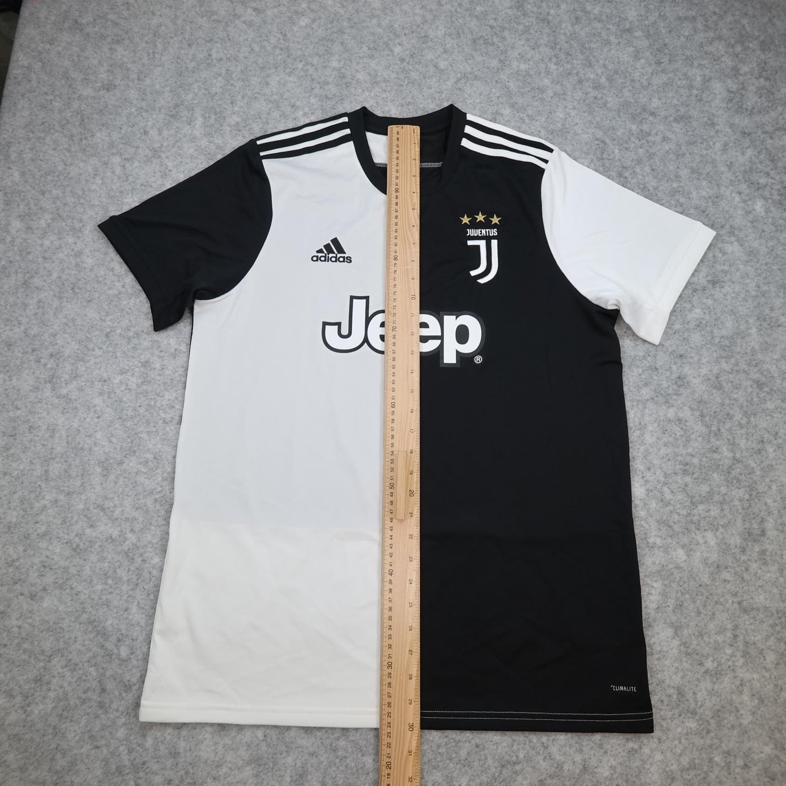 Juventus Shirt Mens Large Black White Home 2019 2020 Football Adidas Jeep photo 12
