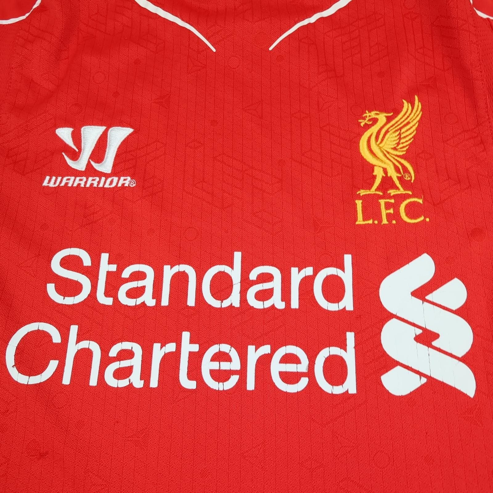 Liverpool Shirt Mens Medium Red Home 2014 2015 Football Warrior Soccer Jersey photo 3
