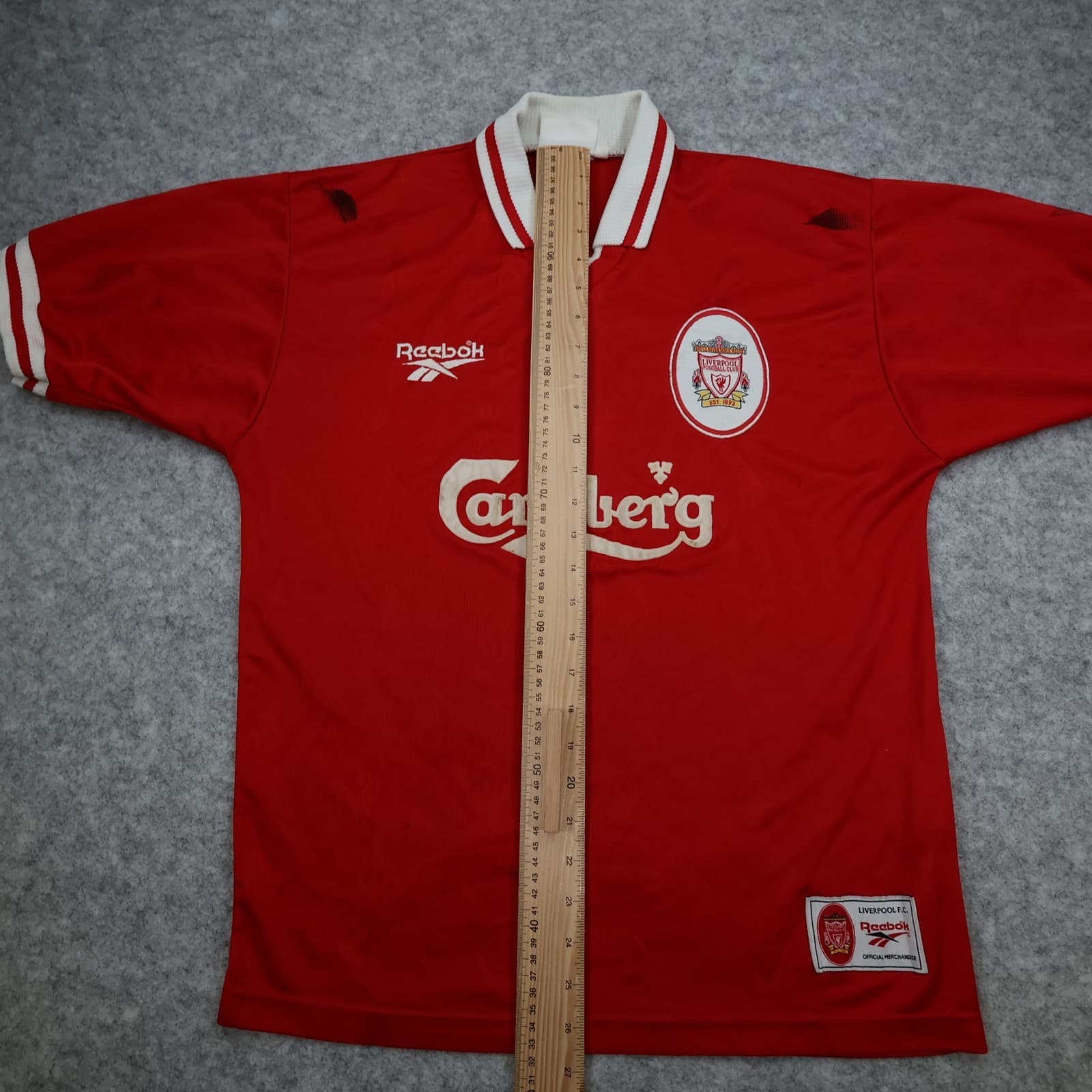 Vintage Liverpool Shirt Medium Red Home Kit 1996 1997 Reebok Jersey 38/40 90s photo 15