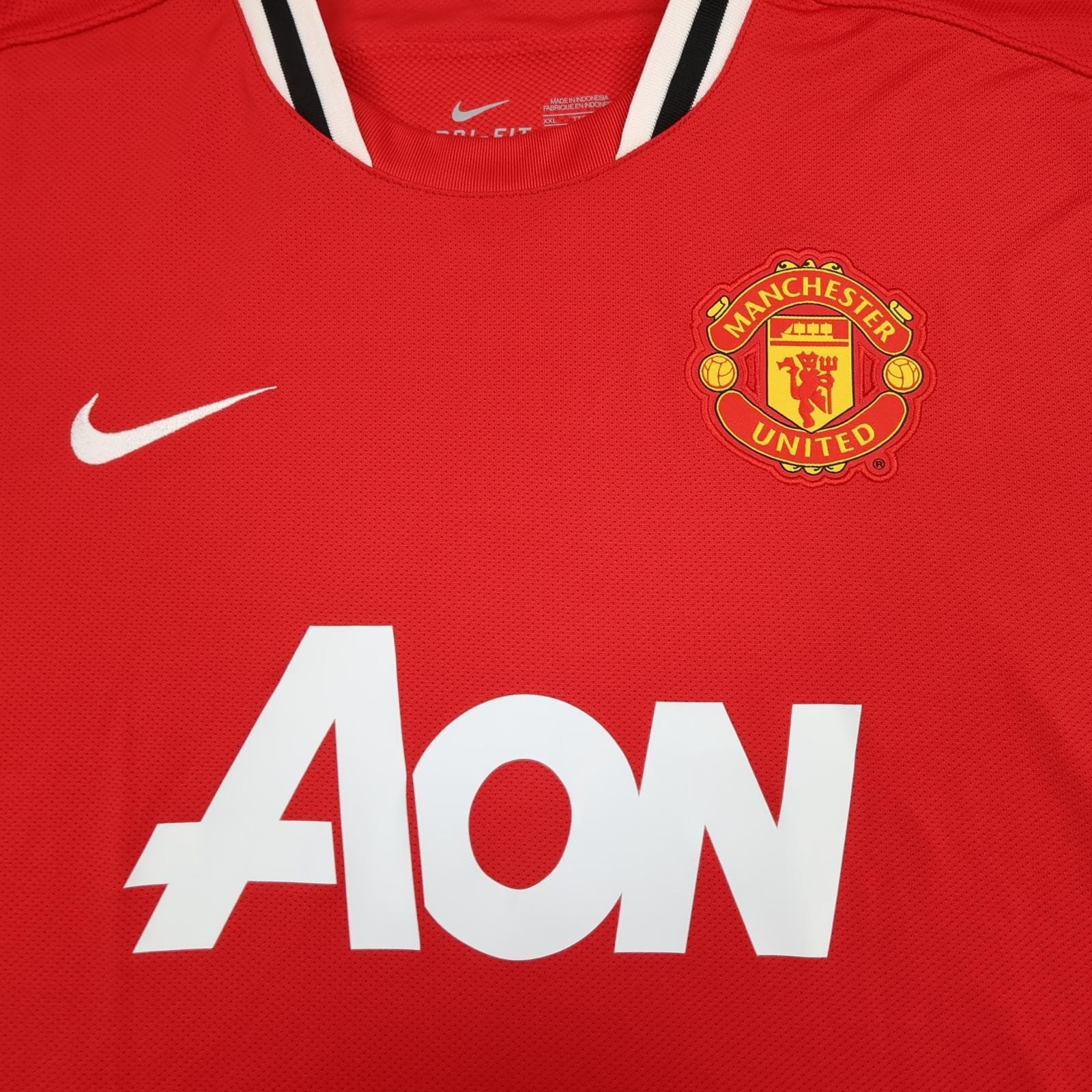 Manchester United Shirt Mens 2XL Red Home 2011 2012 EPL Football Nike AON Jersey photo 3