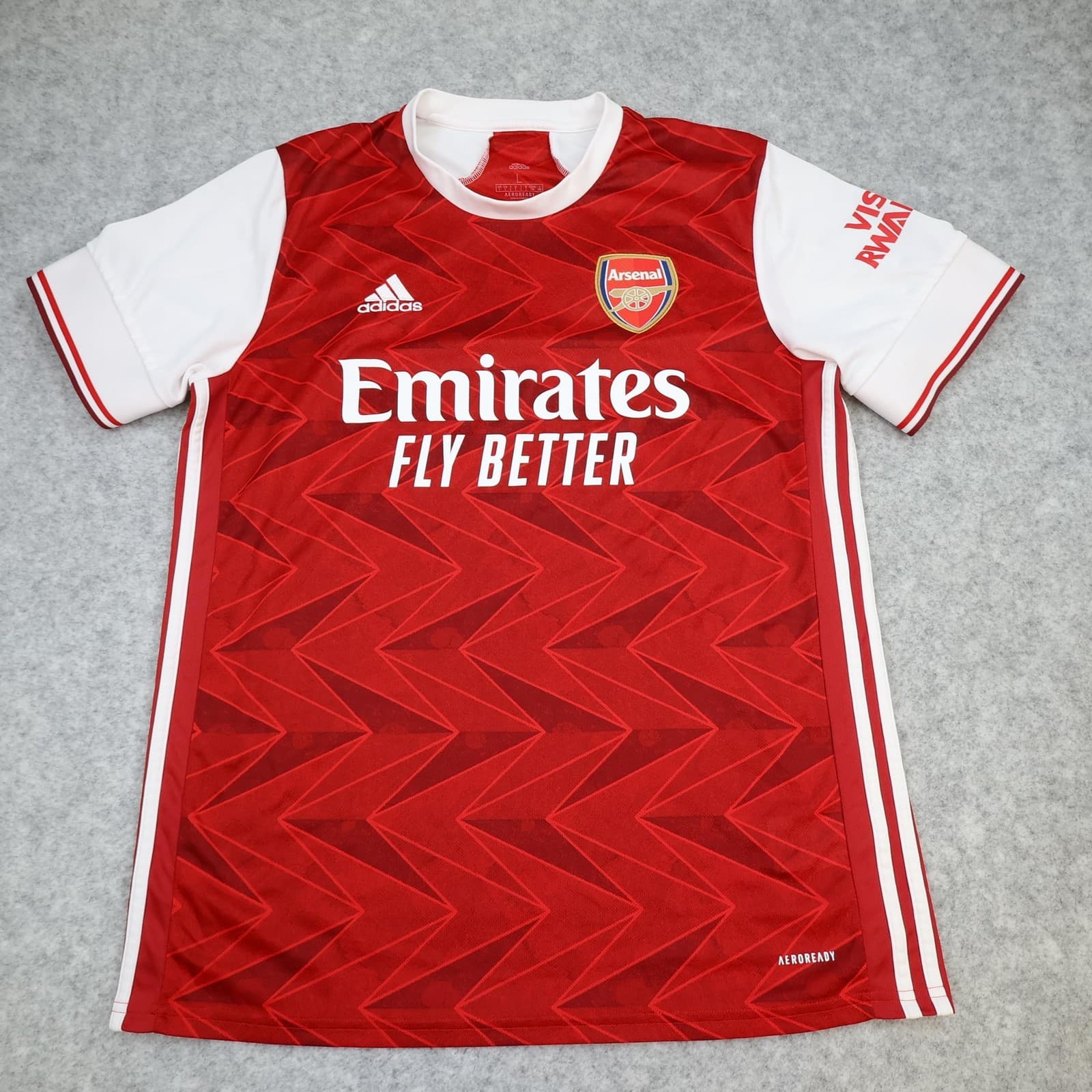 Arsenal Shirt Mens Large Red Home 2020 2021 Adidas Emirates Soccer Jersey