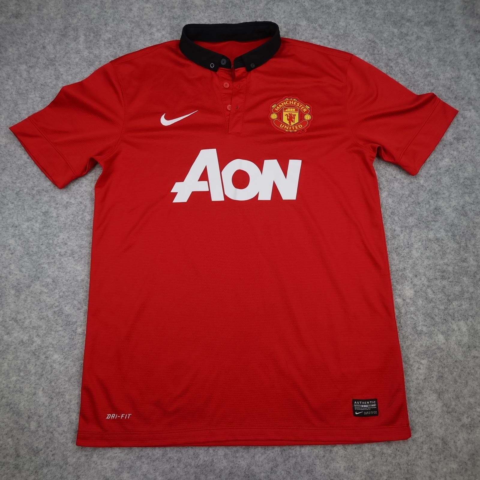 Manchester United Shirt Mens Medium Red Home 2013 2014 Football Nike Rooney 10 photo 2