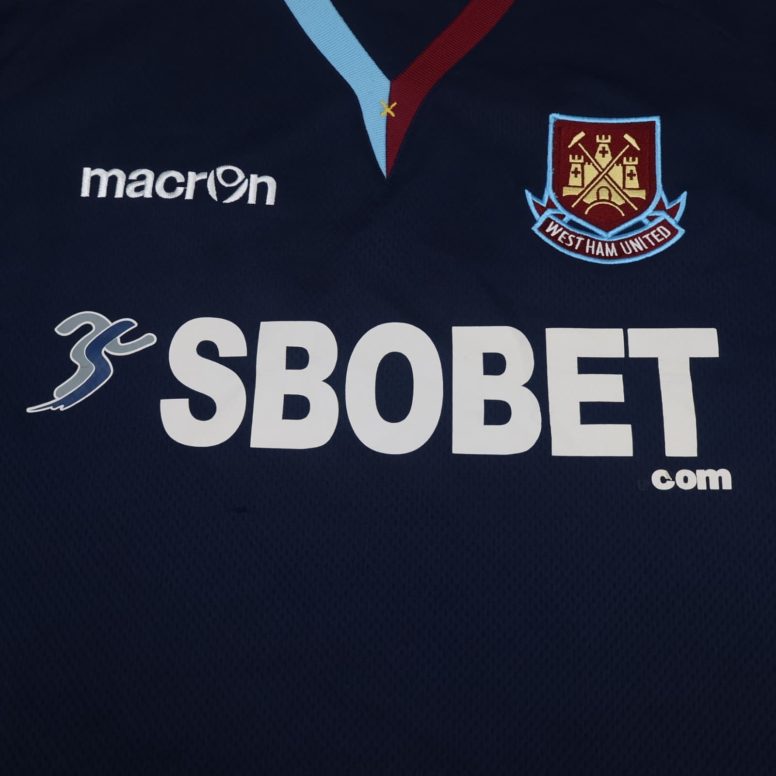 West Ham Away Shirt Extra Large Navy 2012 2013 Macron Soccer Jersey 44" photo 8