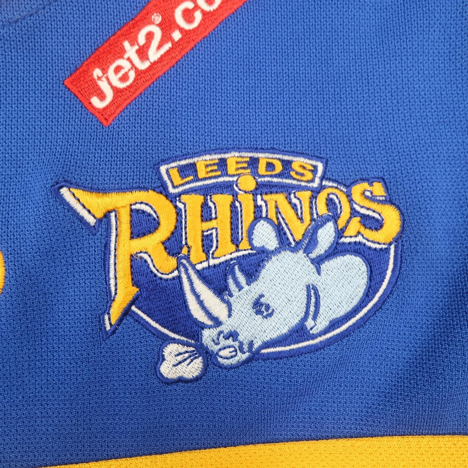 Leeds Rhinos Rugby Shirt Mens Medium Blue Rugby League ISC Building Society photo 4