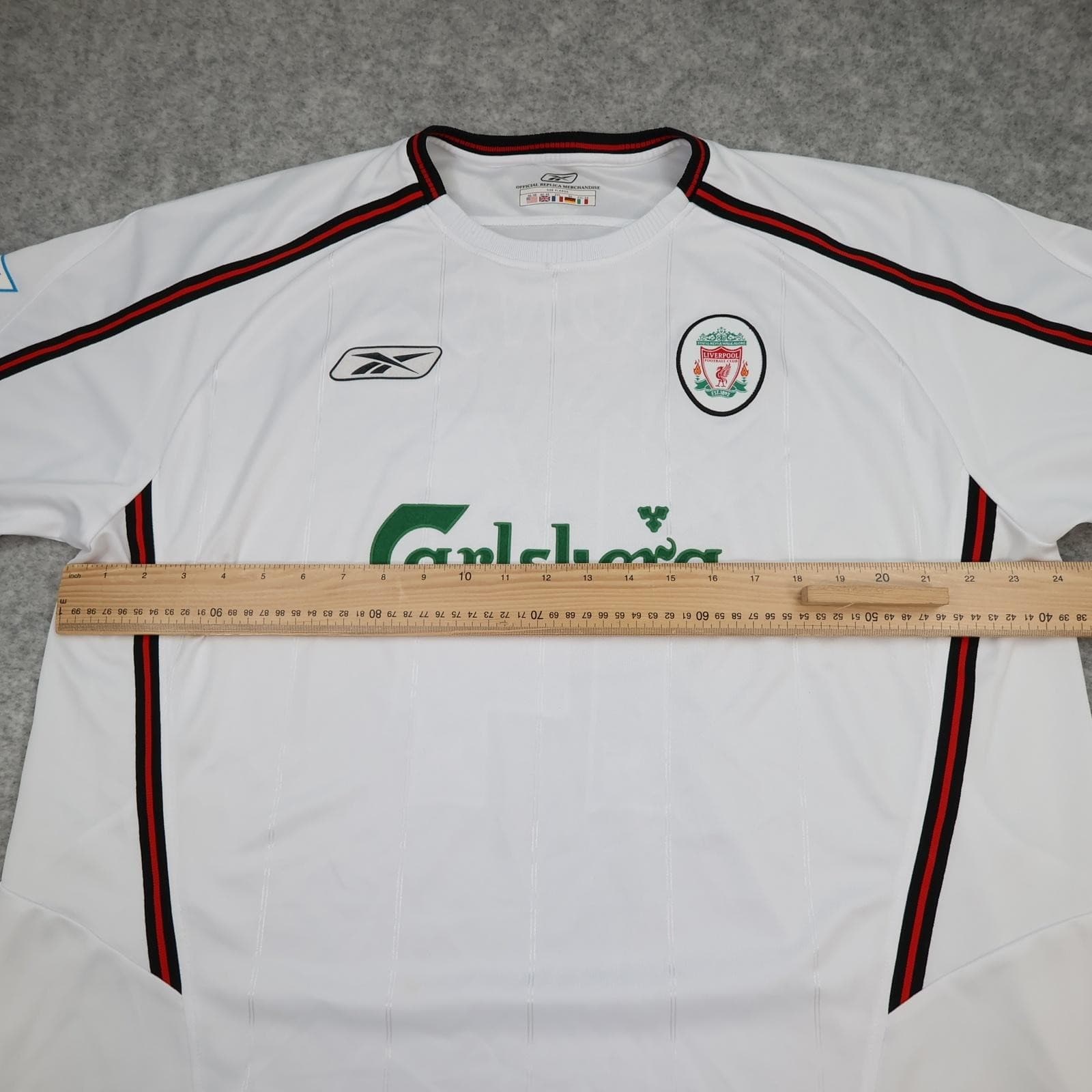 Vintage Liverpool Shirt Mens XL White Away Kit 2003 2004 Reebok Carlsberg Alonso photo 14