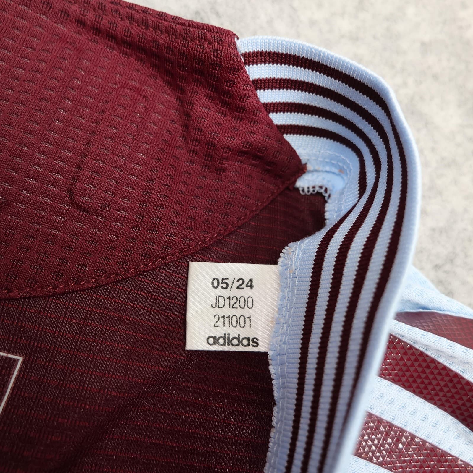 Aston Villa Shirt Mens Medium Red Home 2024 2025 Authentic Football Adidas UCL photo 11