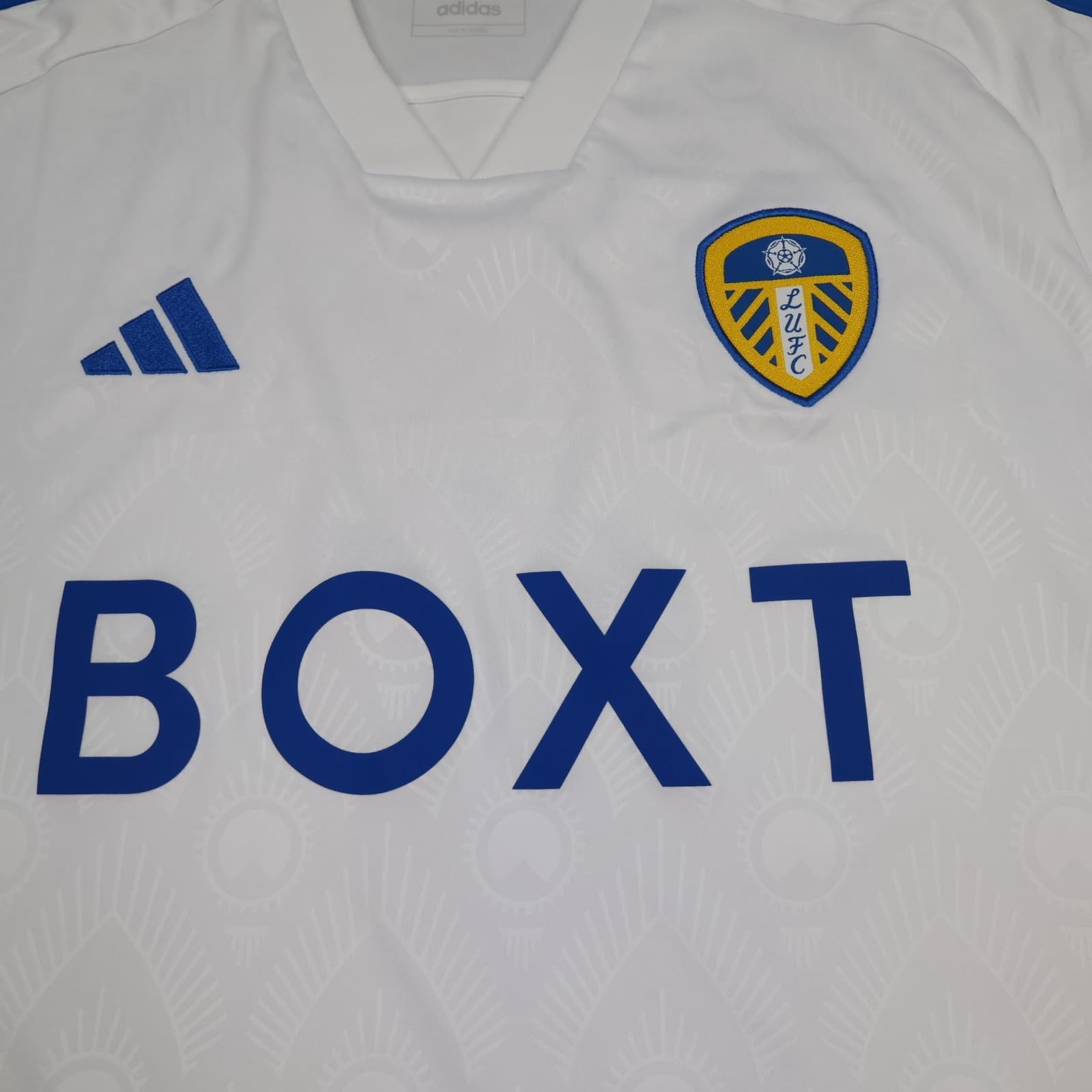 Leeds United Shirt Mens XL White Home Kit 2023 2024 Slim Fit Adidas Jersey photo 3