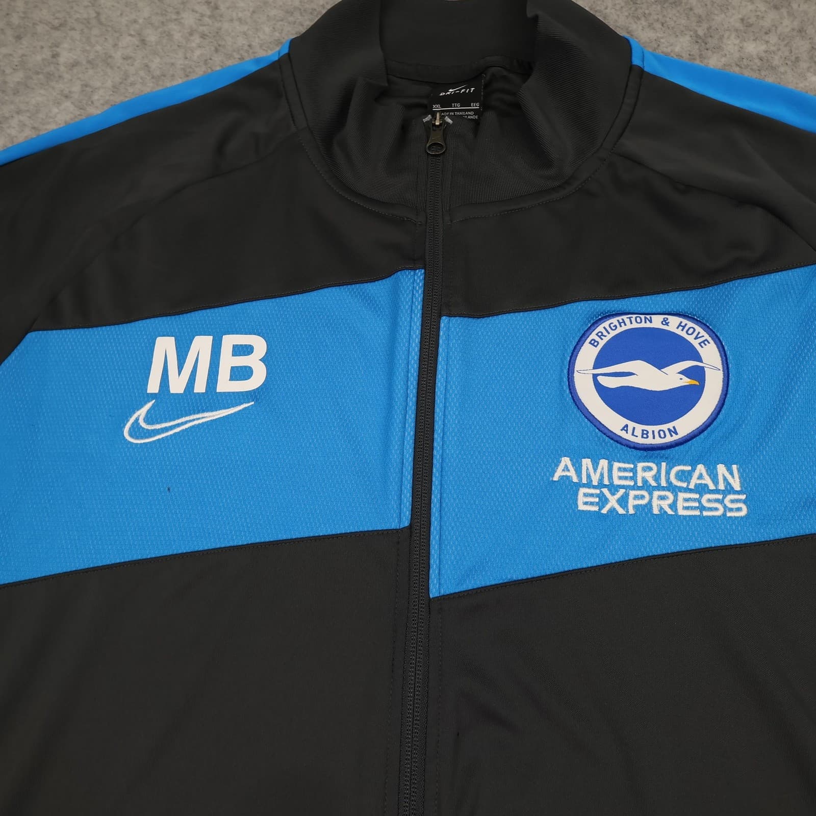 Brighton & Hove Albion Tracksuit Jacket Mens 2XL Black Blue 2020 2021 Nike photo 3