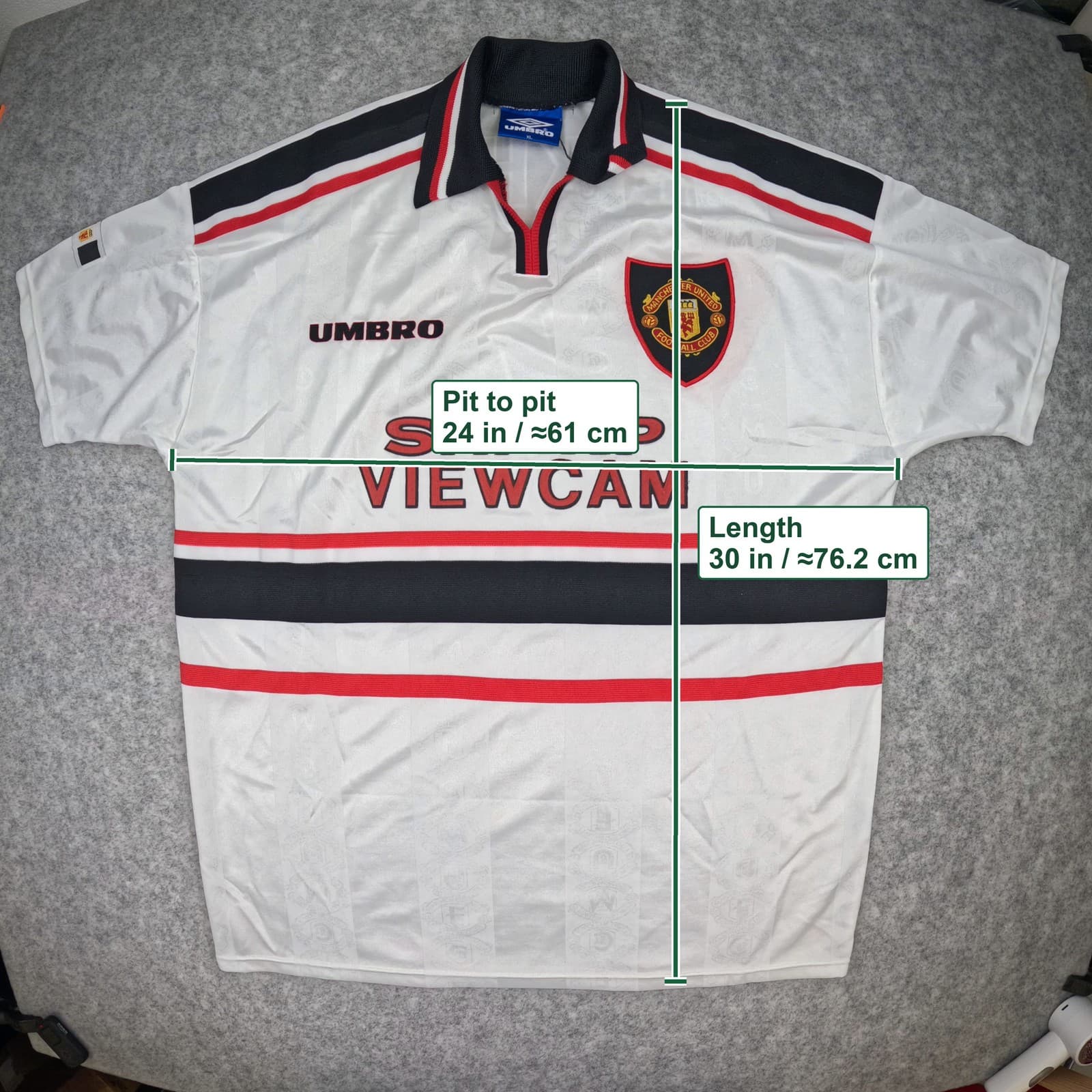 Vintage Manchester United Football Shirt Extra Large 1997 1999 Soccer Jersey photo 4
