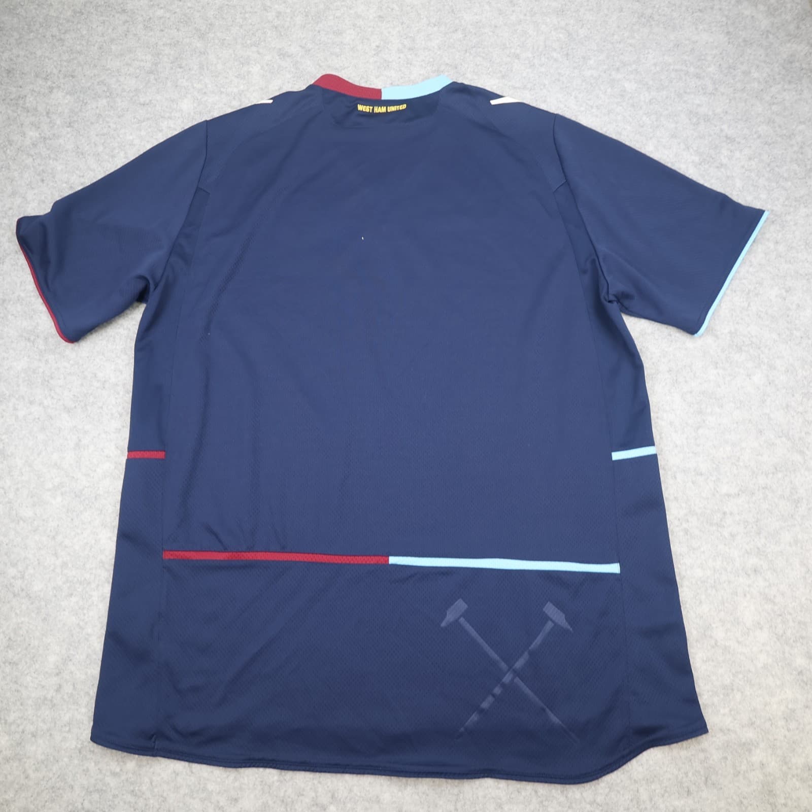 West Ham Away Shirt Extra Large Navy 2012 2013 Macron Soccer Jersey 44" photo 2