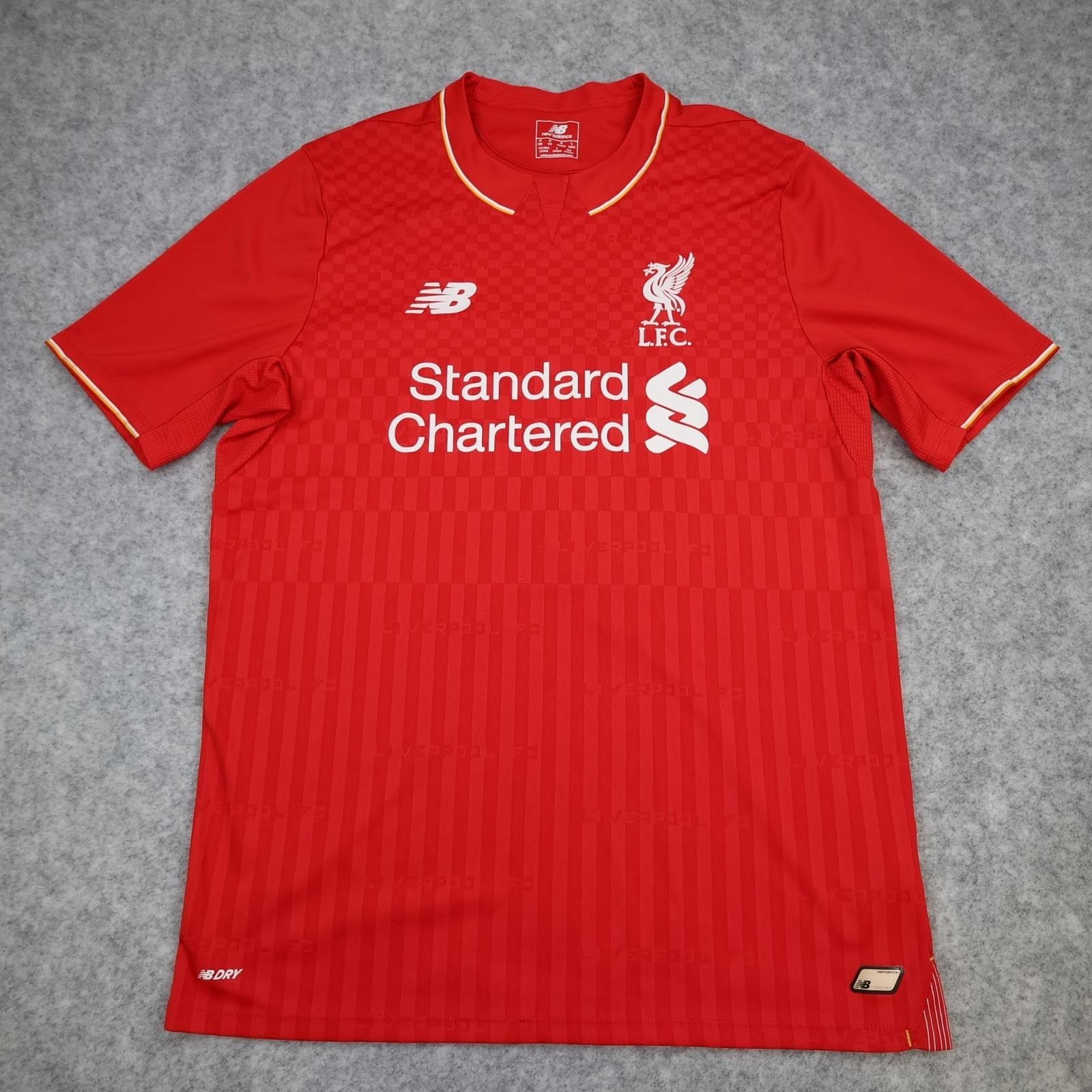 Liverpool Shirt Mens Medium Red Home 2015 2016 New Balance Jersey Henderson 14 photo 2