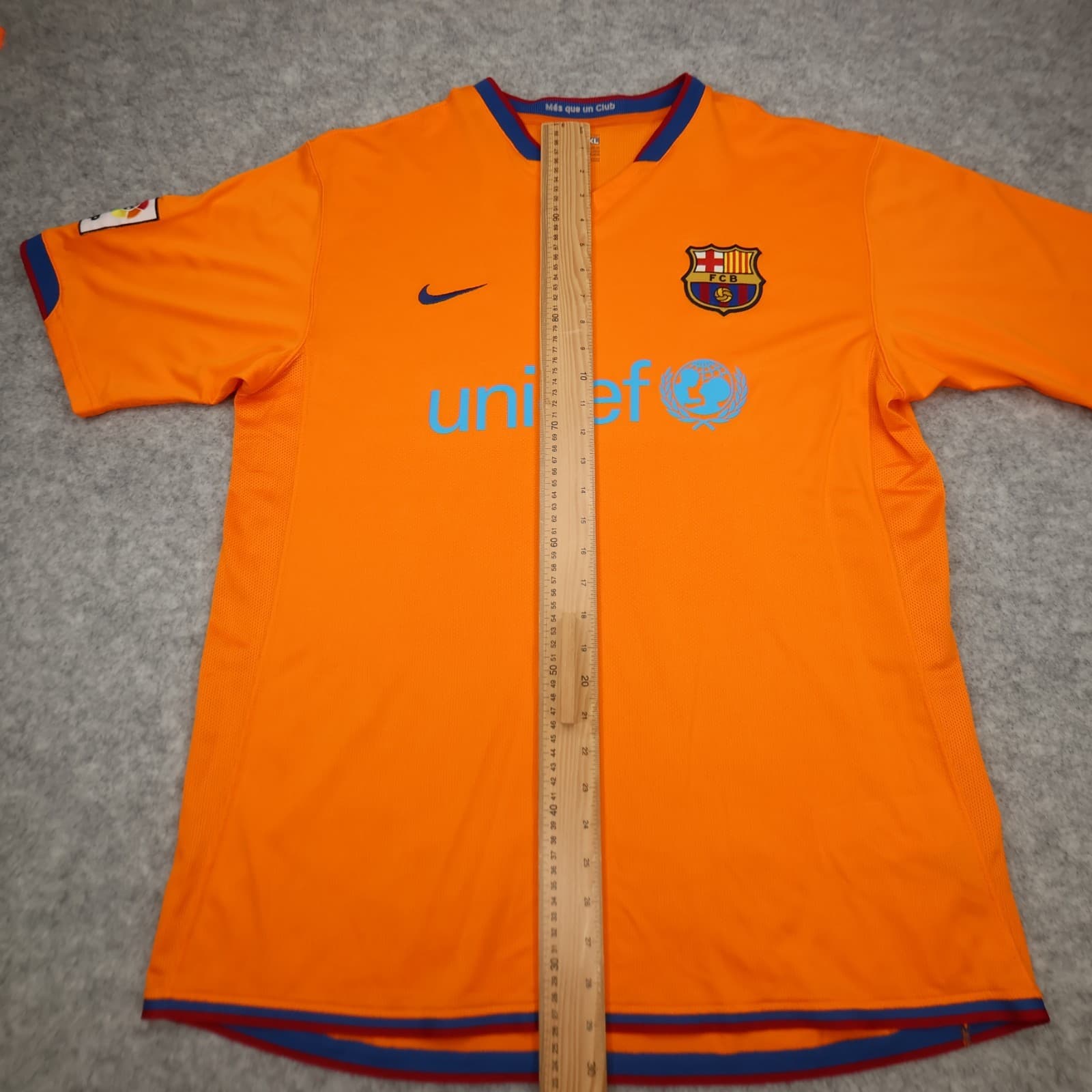 Vintage Barcelona Shirt Extra Large Orange Away Kit 2006 2007 Nike Soccer Jersey photo 13
