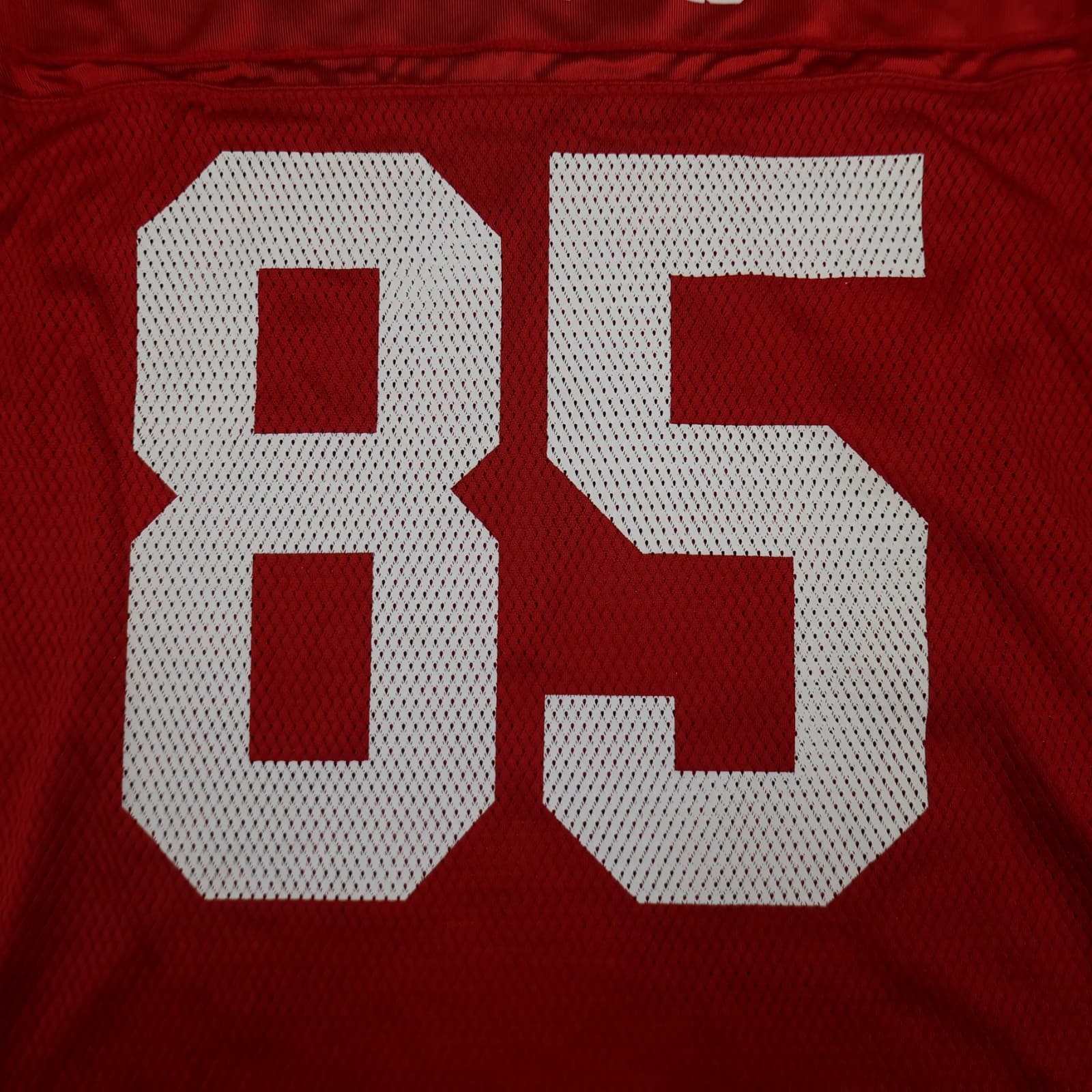 San Francisco 49ers Jersey Large Red Shirt 2009 2011 NFL Vernon Davis Reebok photo 15