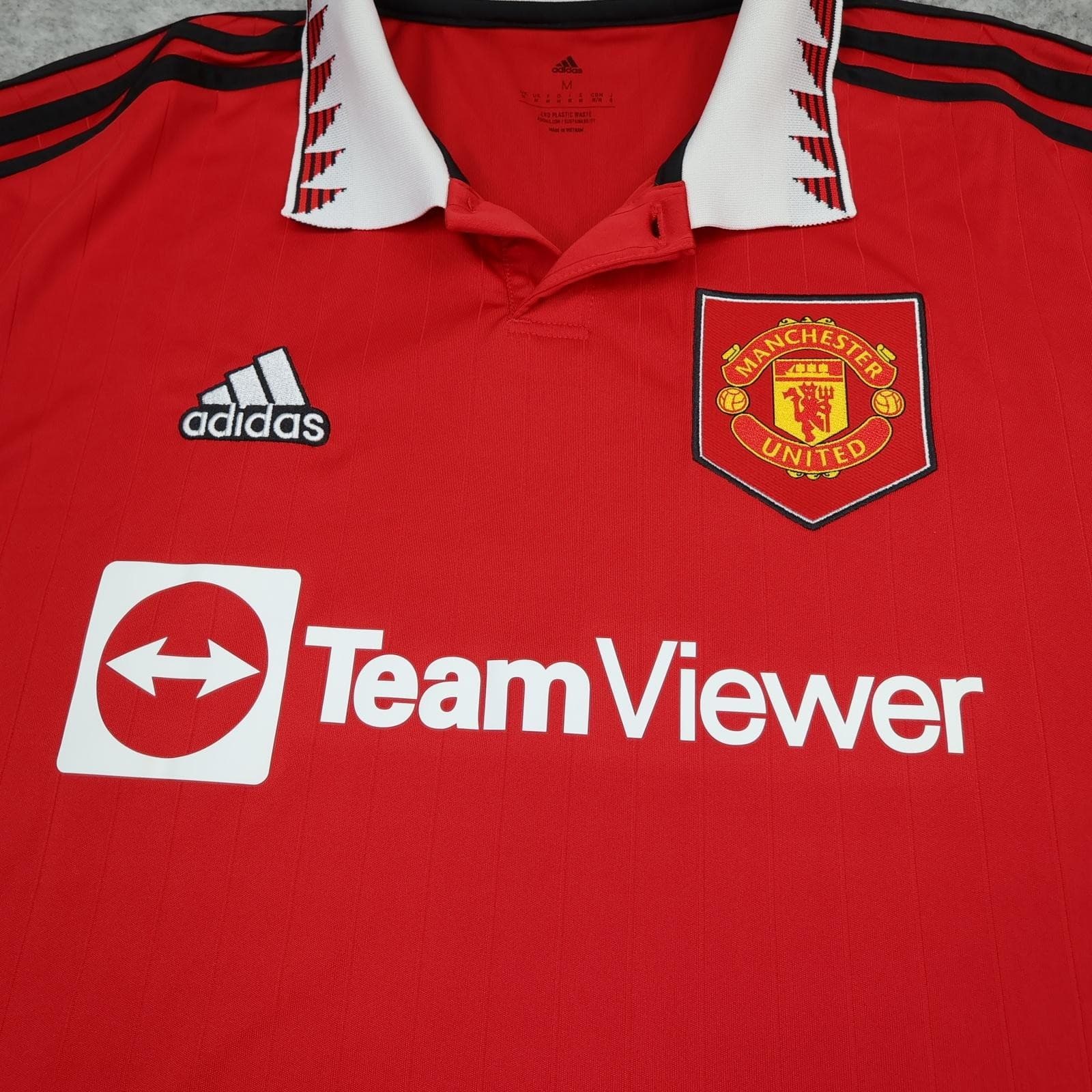 Manchester United Shirt Mens Medium Red Home EPL Adidas 2022 2023 Jersey photo 2