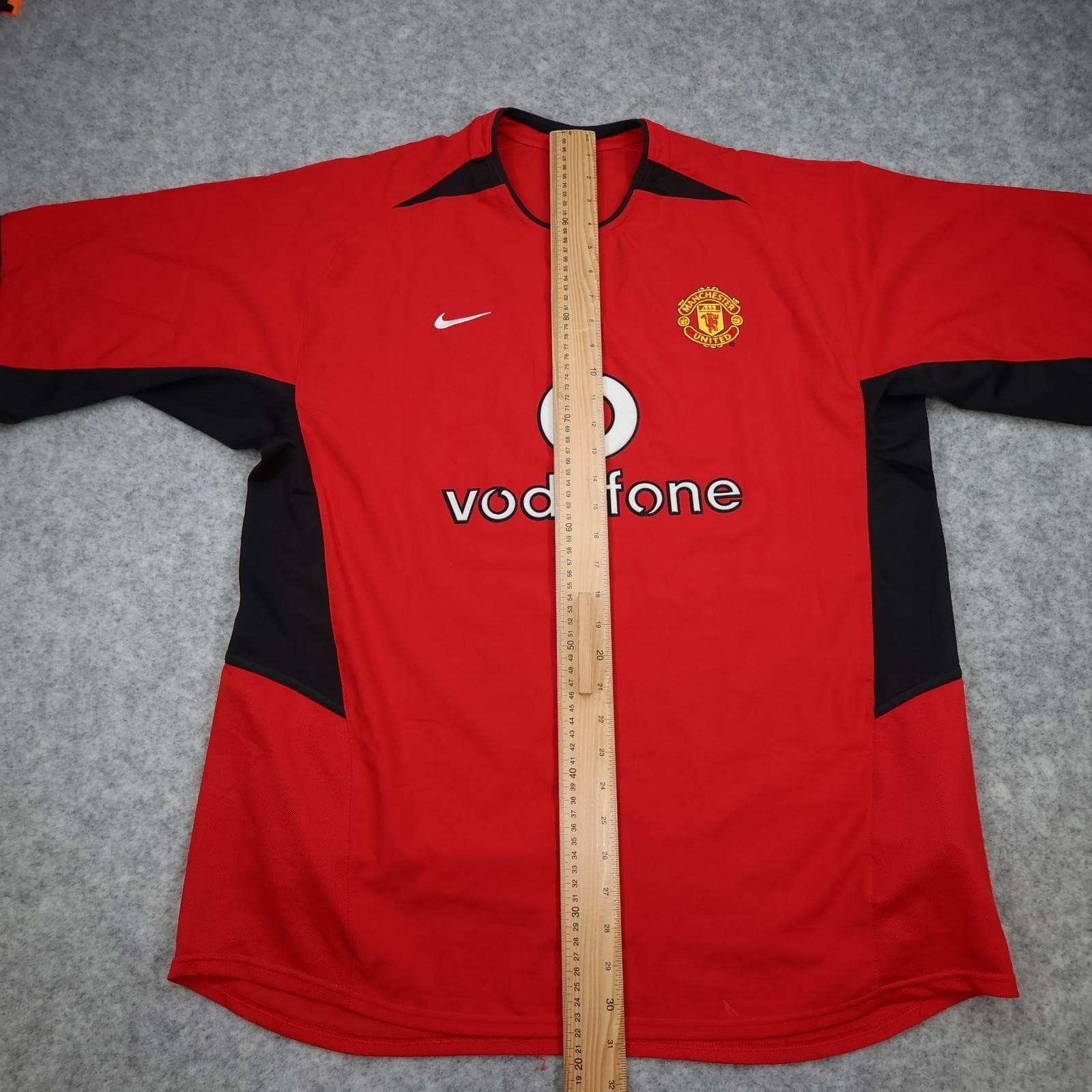 Vintage Manchester United Shirt Mens XL Red Home 2002 Nike Vodafone Beckham 7 photo 15