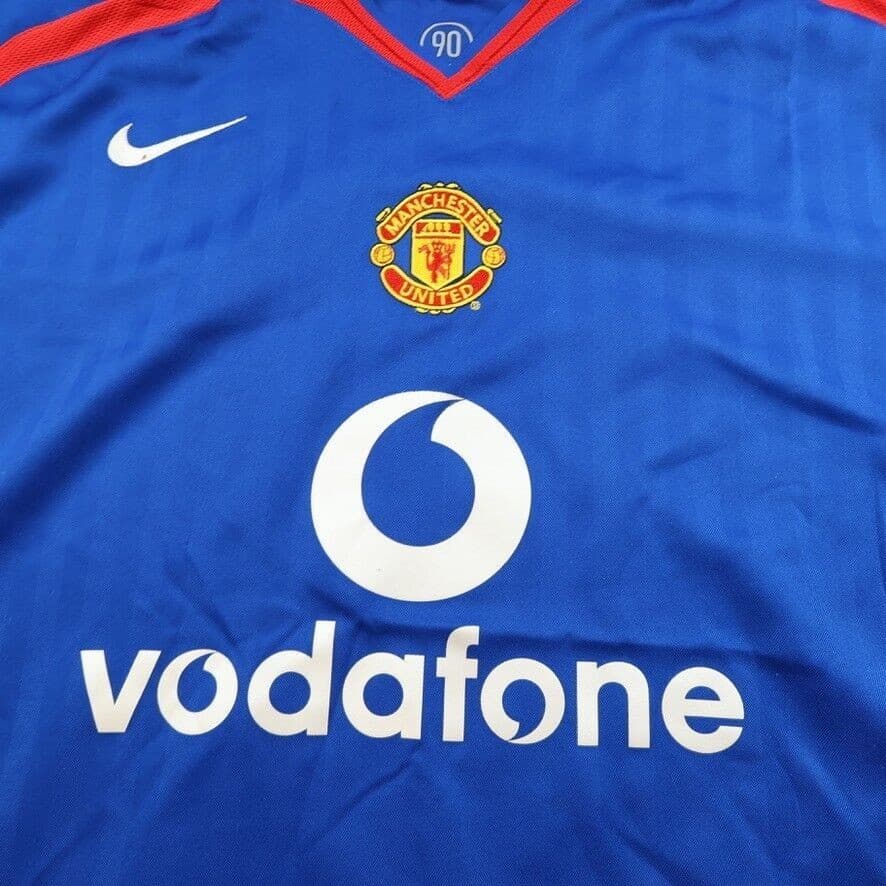 Manchester United Shirt Extra Large Blue Away Kit 2005 2006 Nike Jersey Ronaldo photo 3