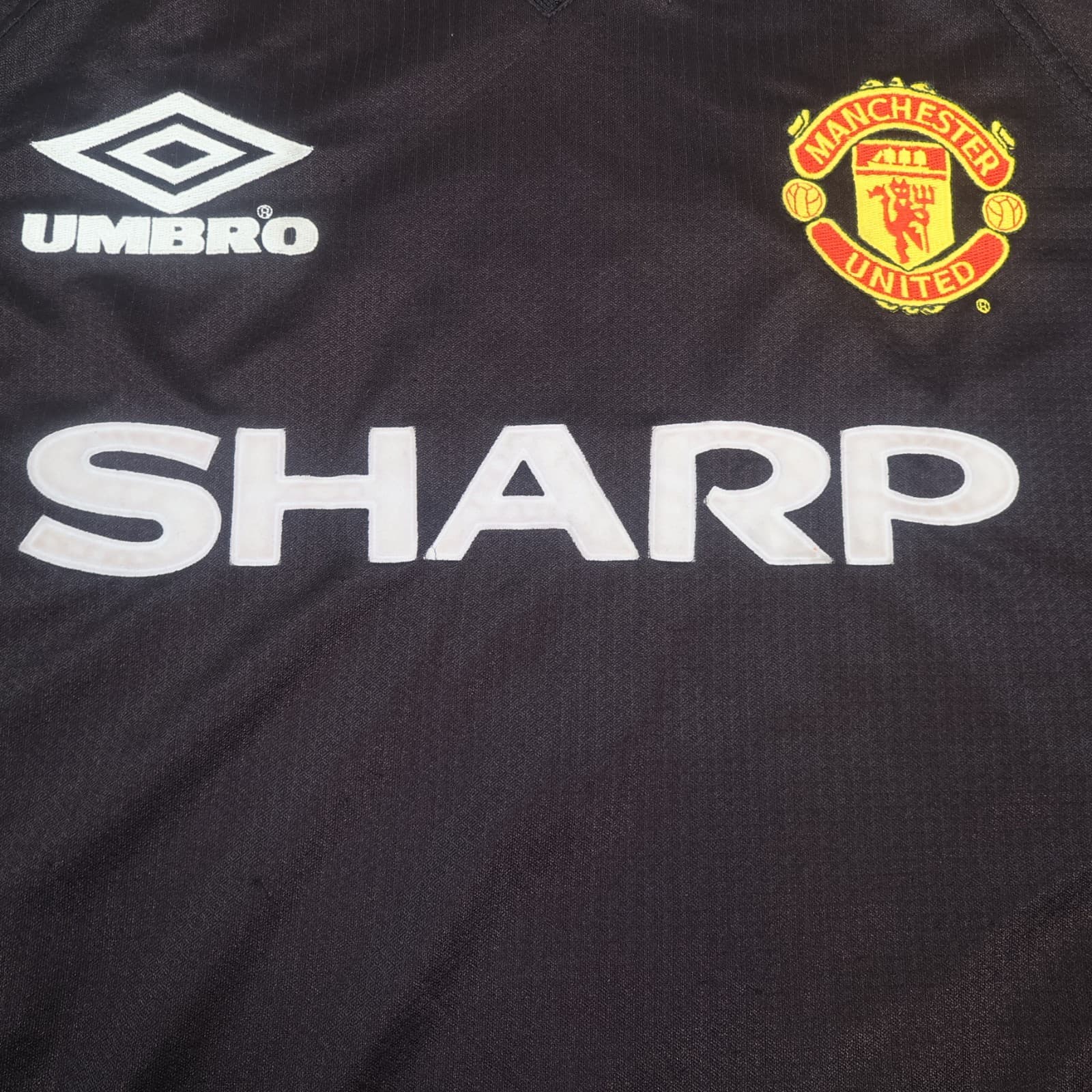 Manchester United Shirt Extra Large Black Third 1998 1999 David Beckham Jersey photo 6