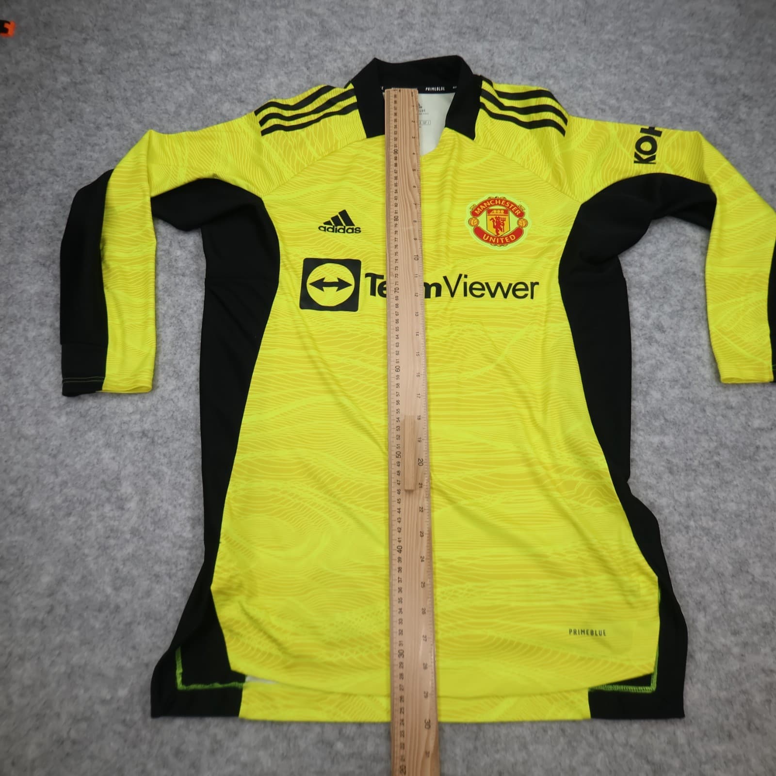 Manchester United Shirt Medium Yellow Goalkeeper Kit 2021 2022 Adidas Jersey photo 12