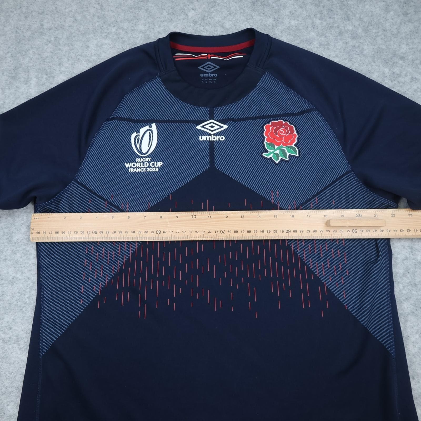 England Rugby World Cup Shirt Mens XL Navy Rugby Union Umbro 2023 Jersey photo 12