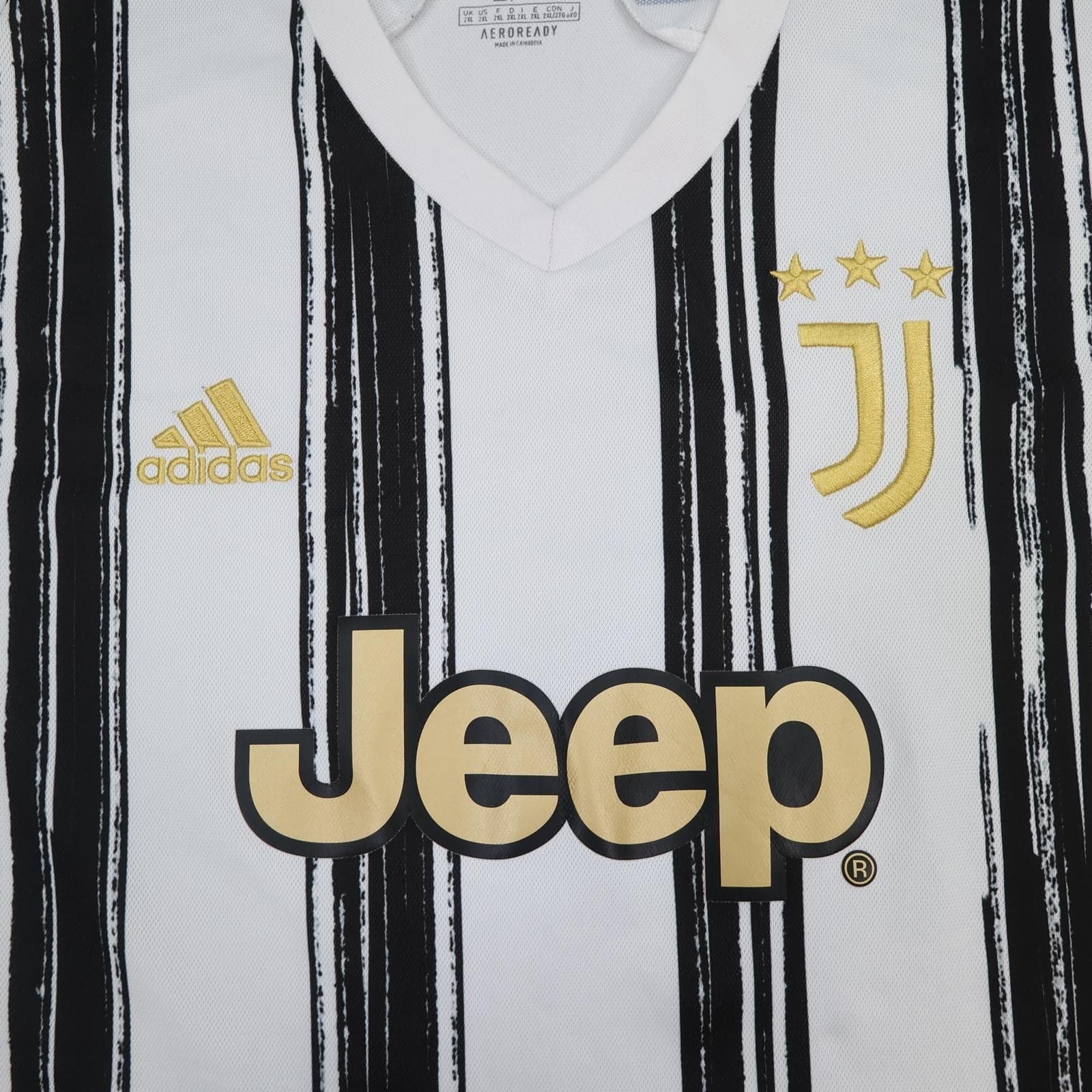 Juventus Shirt Mens 2XL White Home 2020 2021 Football Adidas Jeep AEROREADY photo 3