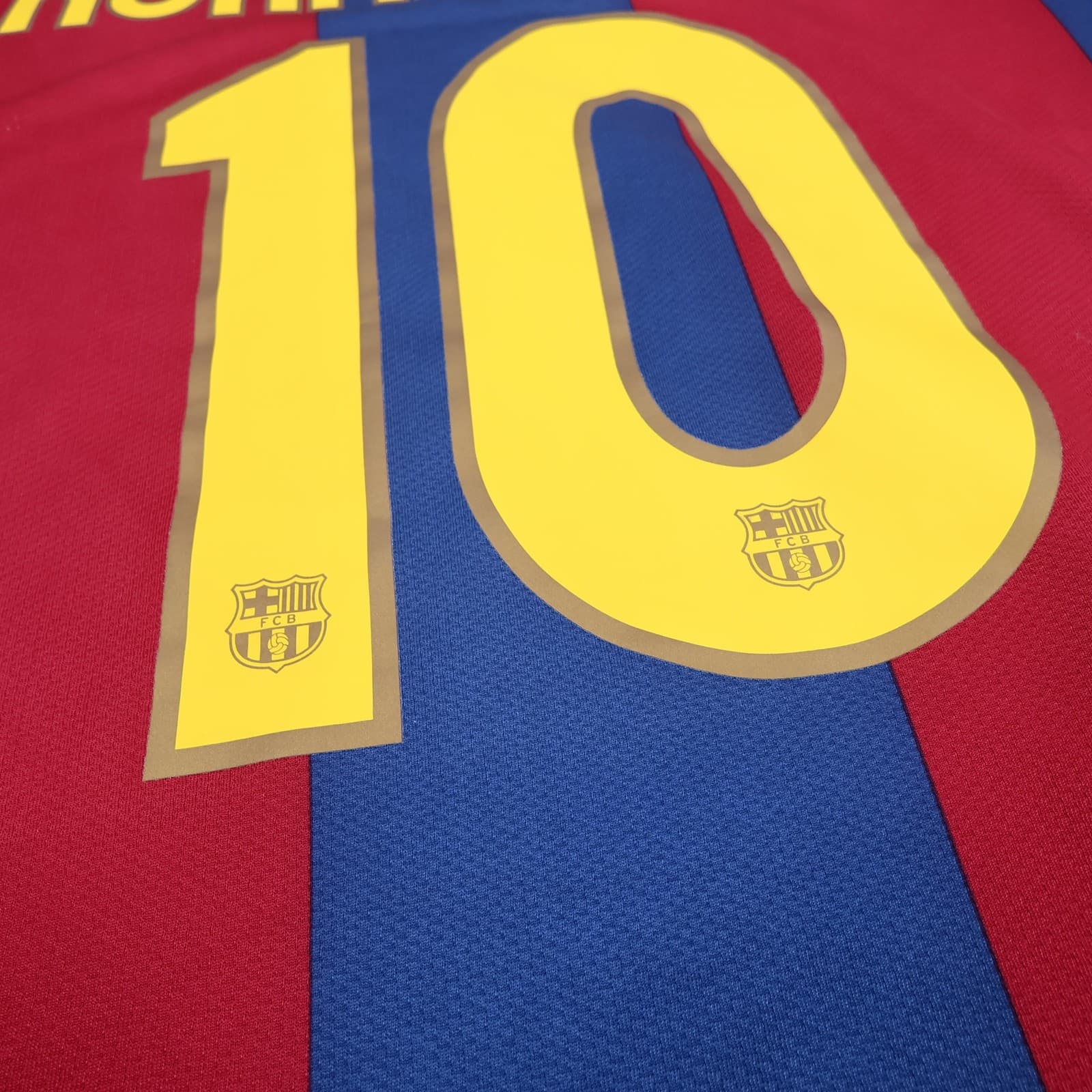 Barcelona Shirt Mens Large Red Blue Home 2007 2008 Football Nike Ronaldinho 10 photo 4