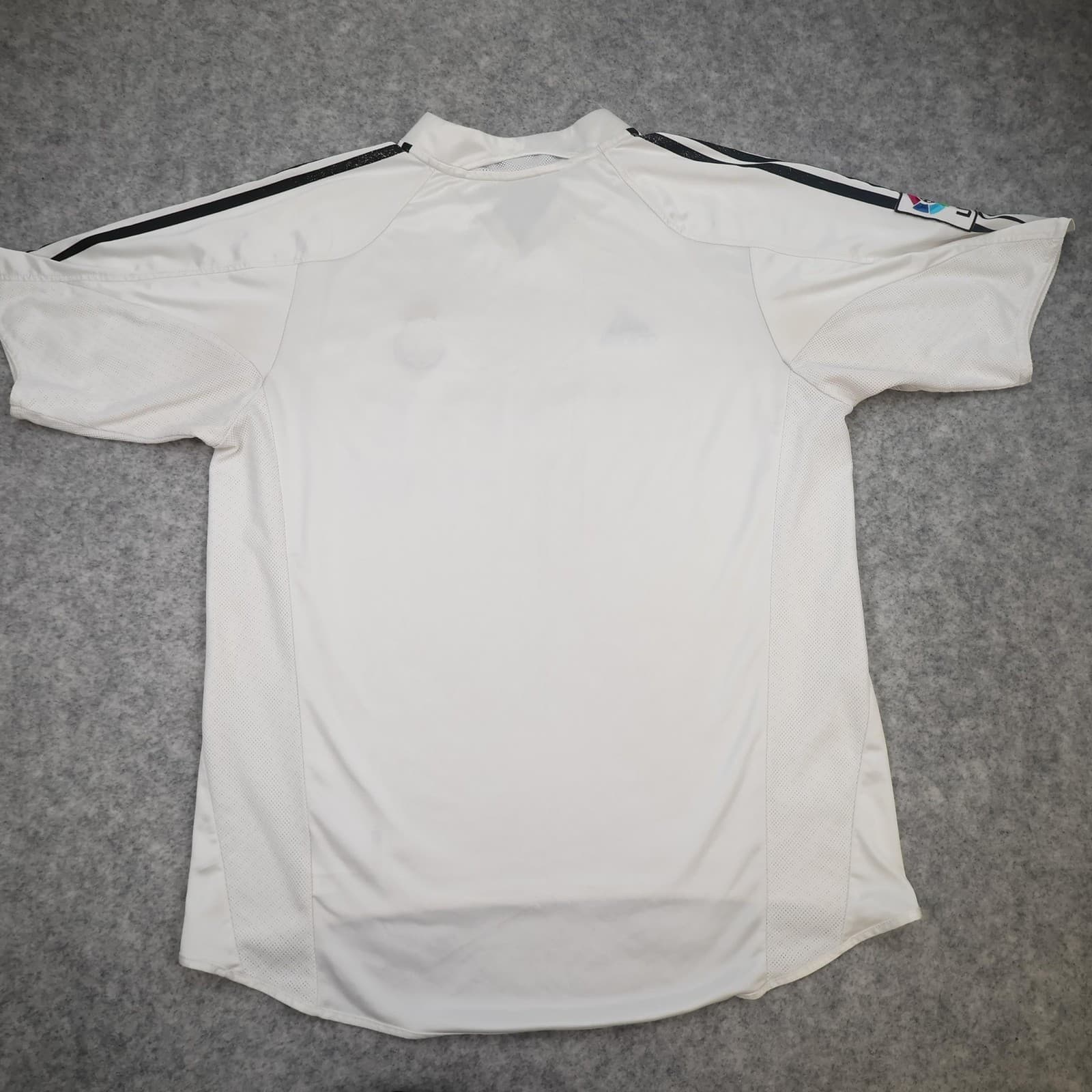 Vintage Real Madrid Shirt Mens Medium White Home 2004 2005 Adidas Siemens Mobile photo 2