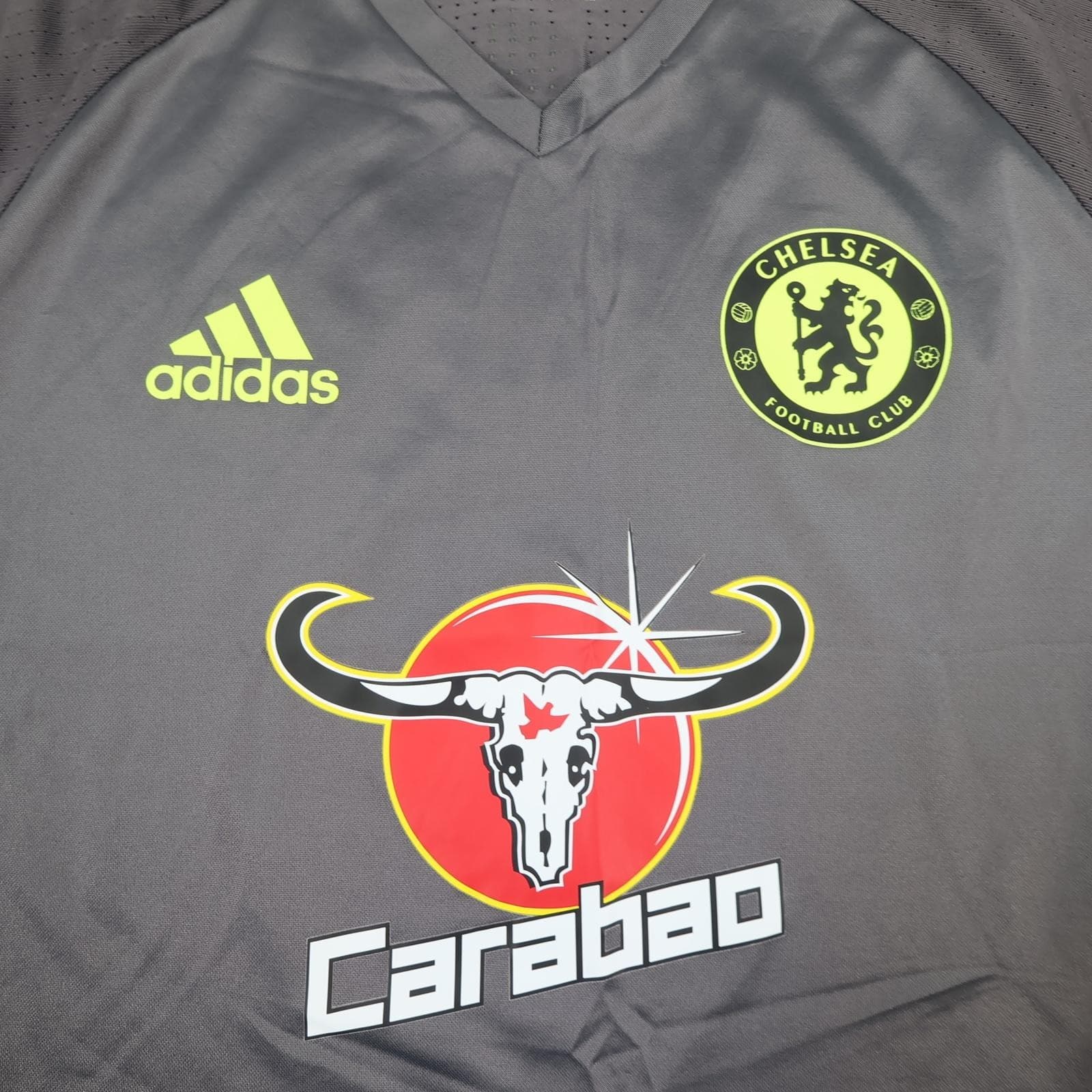 Chelsea Training Shirt Mens Medium Grey EPL Football Adidas Carabao 2016 2017 photo 2