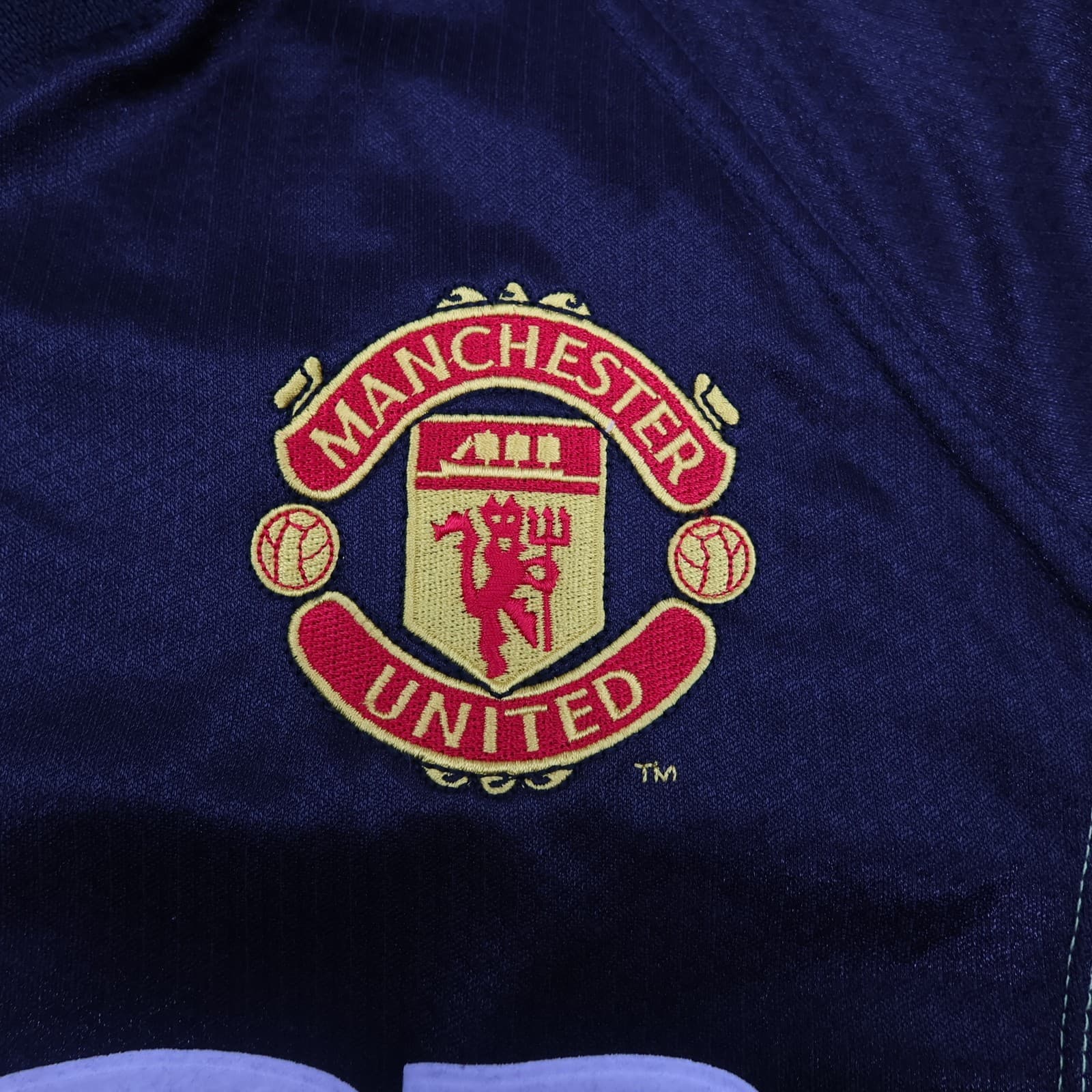 Vintage Manchester United Shirt Large Black Third Kit 1998 1999 Umbro Jersey photo 4