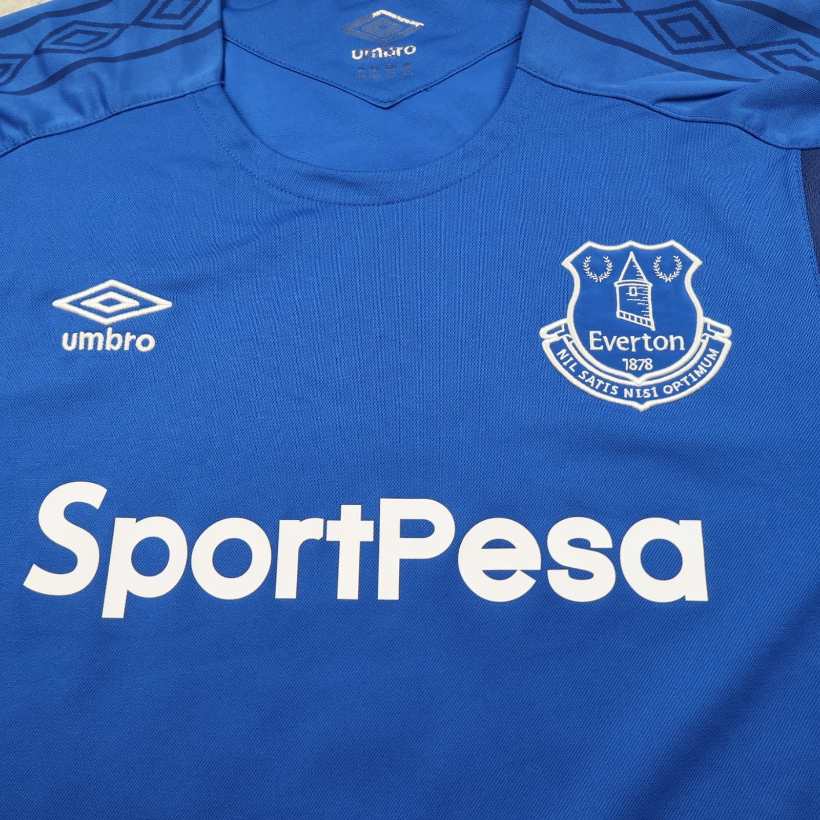 Everton Shirt 2XL Blue Home Kit 2017 2018 Umbro Wayne Rooney Soccer Jersey photo 3