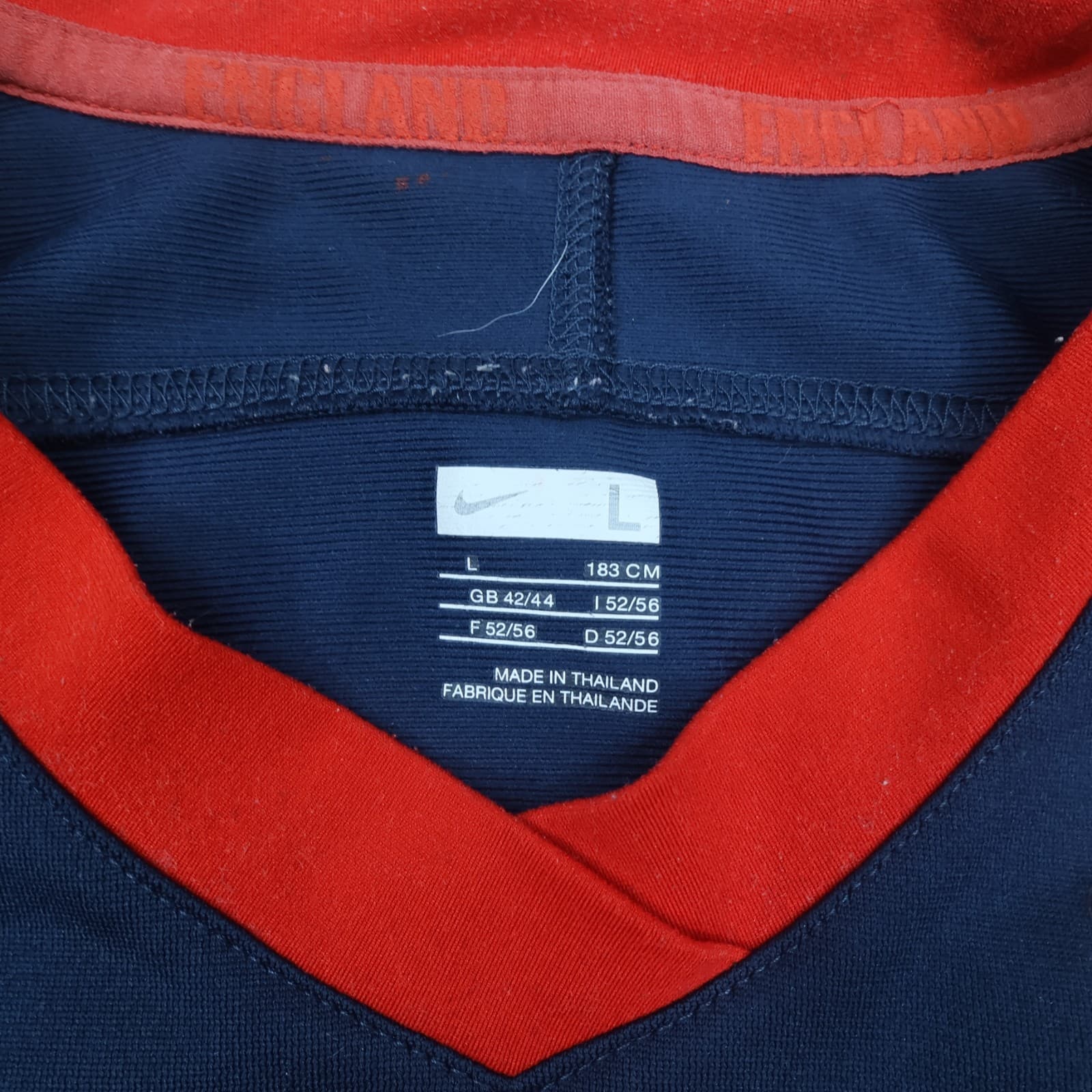 England Rugby Shirt Large Navy Kit 2007 2008 Nike Jersey O2 photo 7