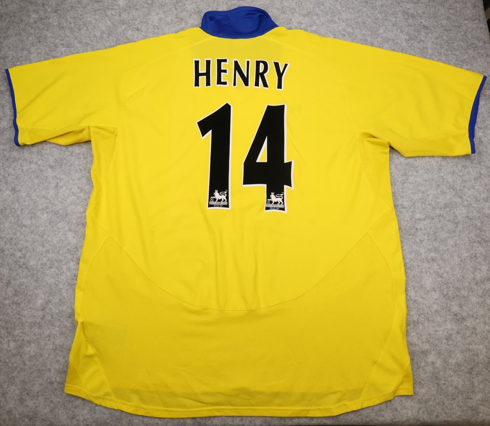 Arsenal Shirt 2XL Yellow Away Kit 2003 2004 Nike Jersey Thierry Henry O2 XXL