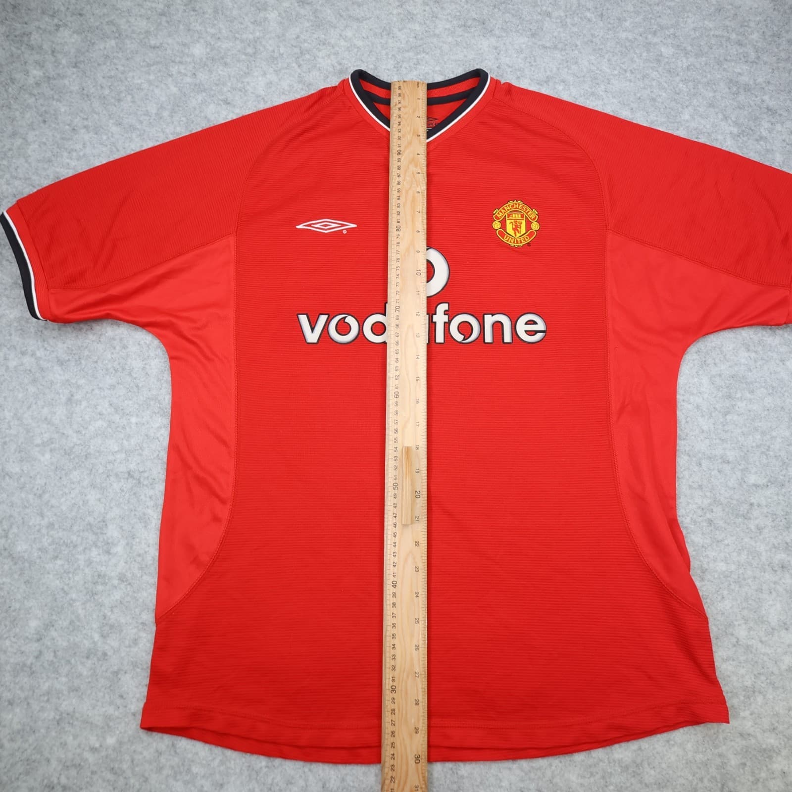 Vintage Manchester United Shirt Large Red Home 2000 2002 Umbro Jersey Football photo 12