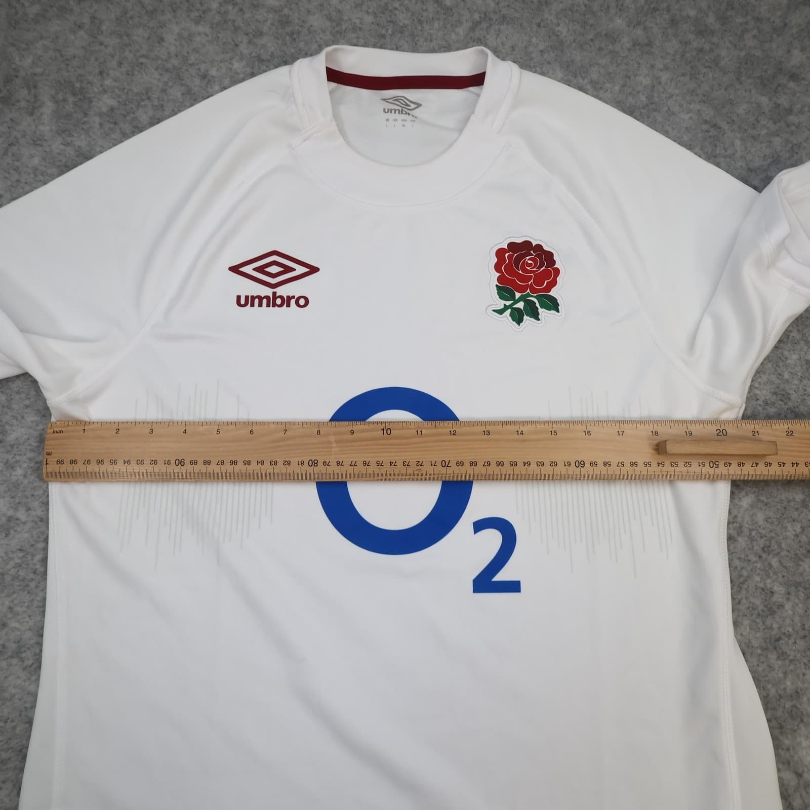 England Rugby Shirt Mens Large White Home Rugby Union Umbro 2024 Jersey Top photo 11