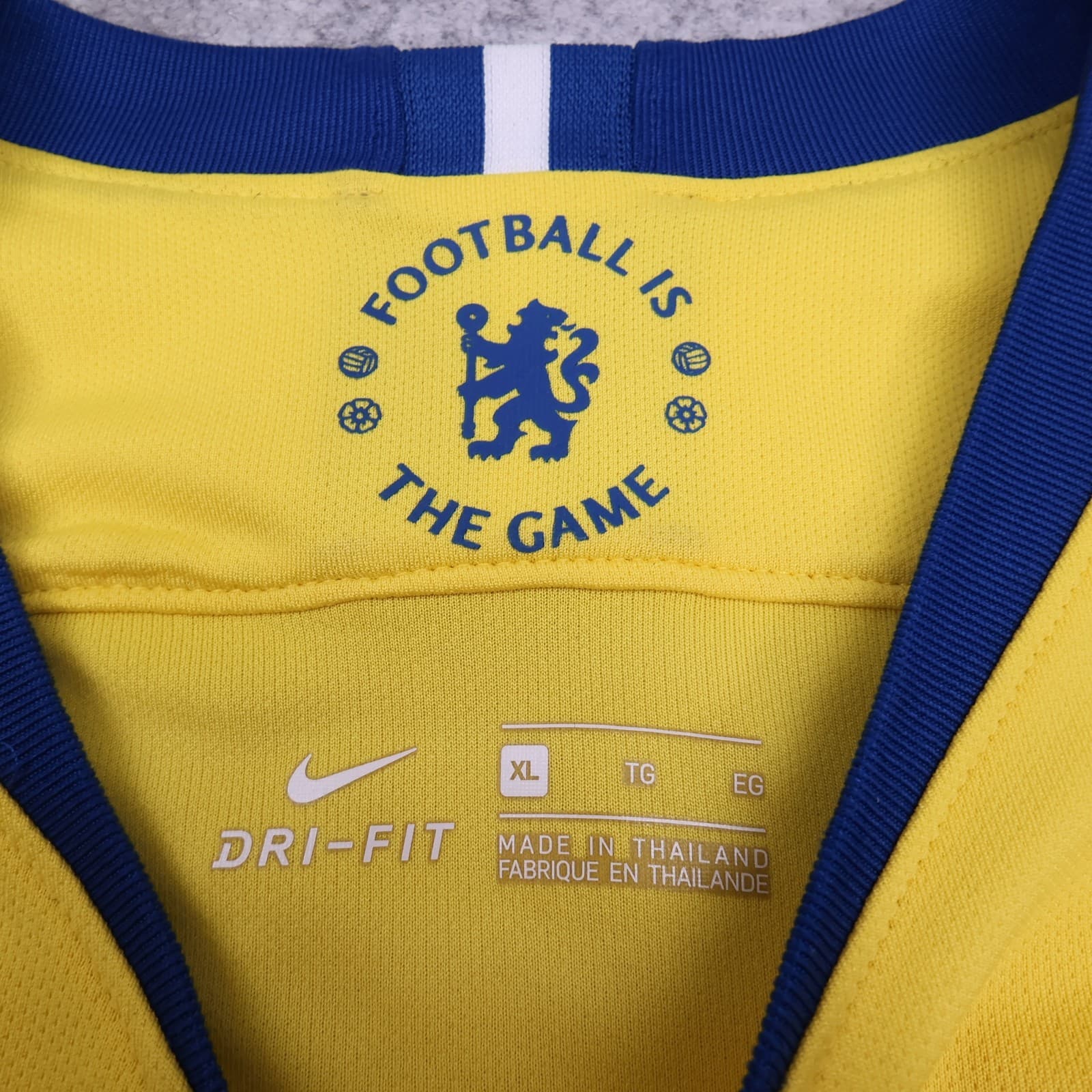 Chelsea Shirt Extra Large Yellow Away Kit 2018 2019 Nike Jersey Eden Hazard 10 photo 11