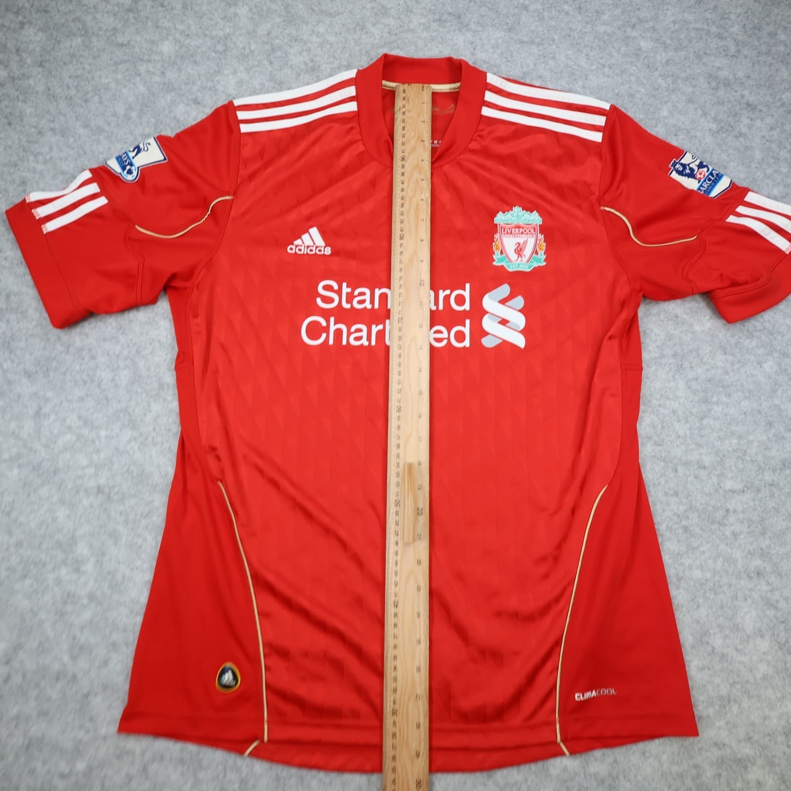 Vintage Liverpool Shirt Large Red Home Kit 2010 2011 Adidas Soccer Jersey photo 16