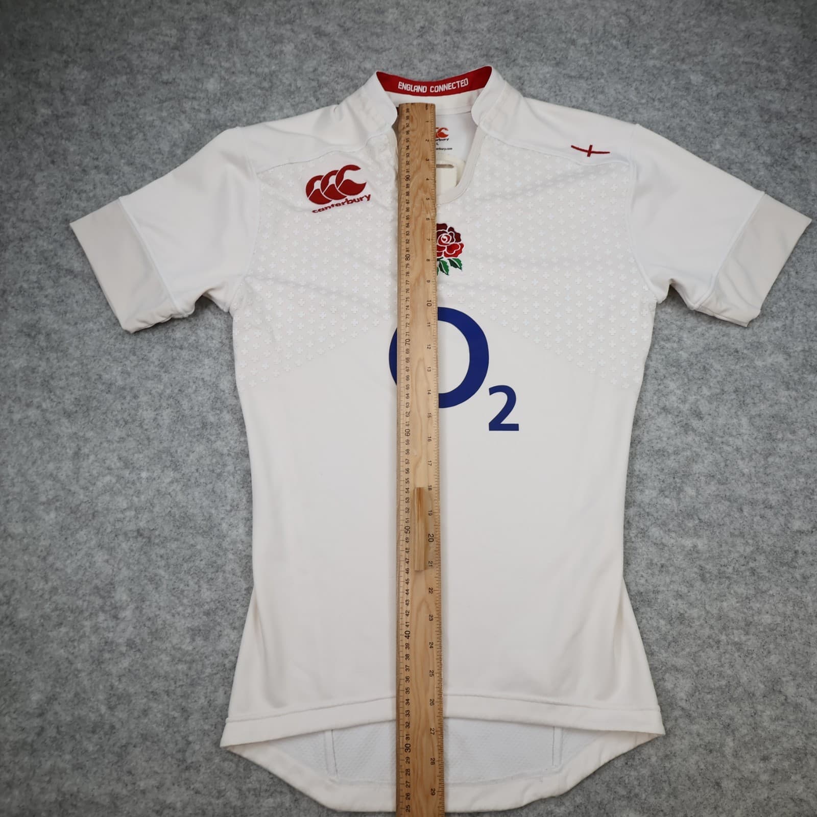 England Rugby Shirt Large White Home Kit 2014 2016 Nike Jersey Player Issue photo 12
