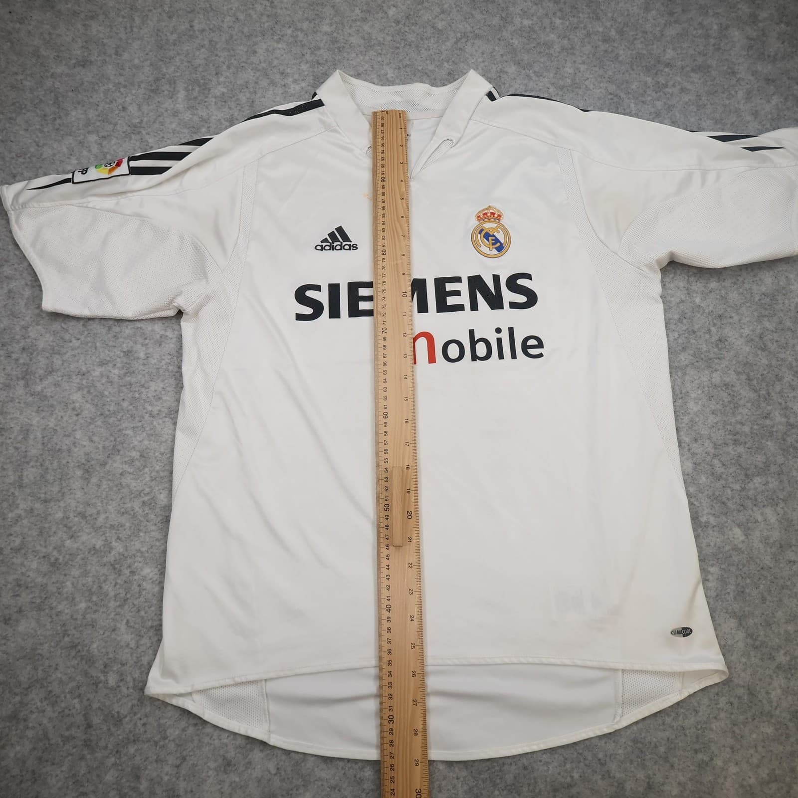 Vintage Real Madrid Shirt Mens Medium White Home 2004 2005 Adidas Siemens Mobile photo 16