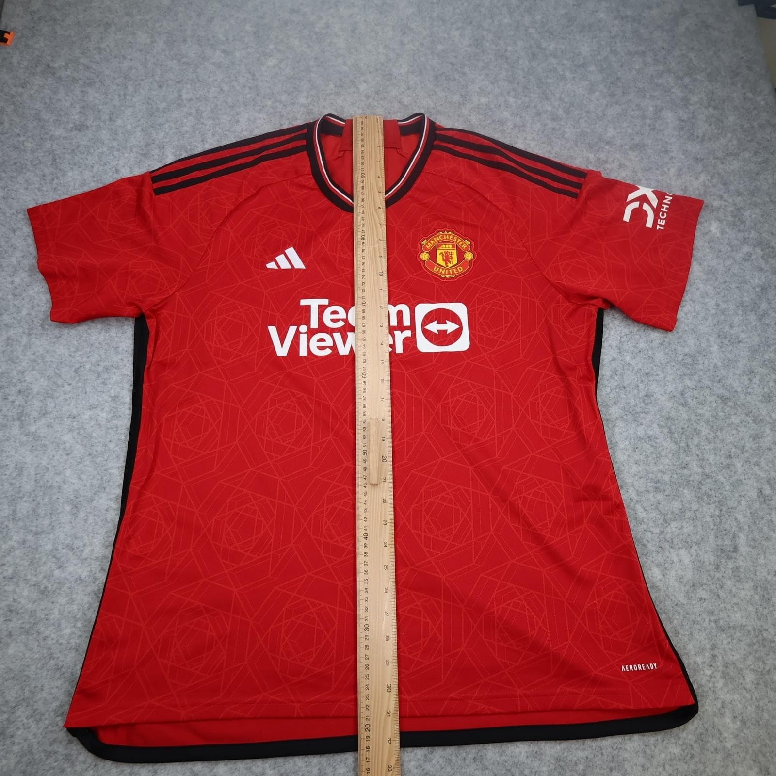 Manchester United Shirt Mens 2XL Red Home 2023 2024 Adidas Soccer Jersey photo 12