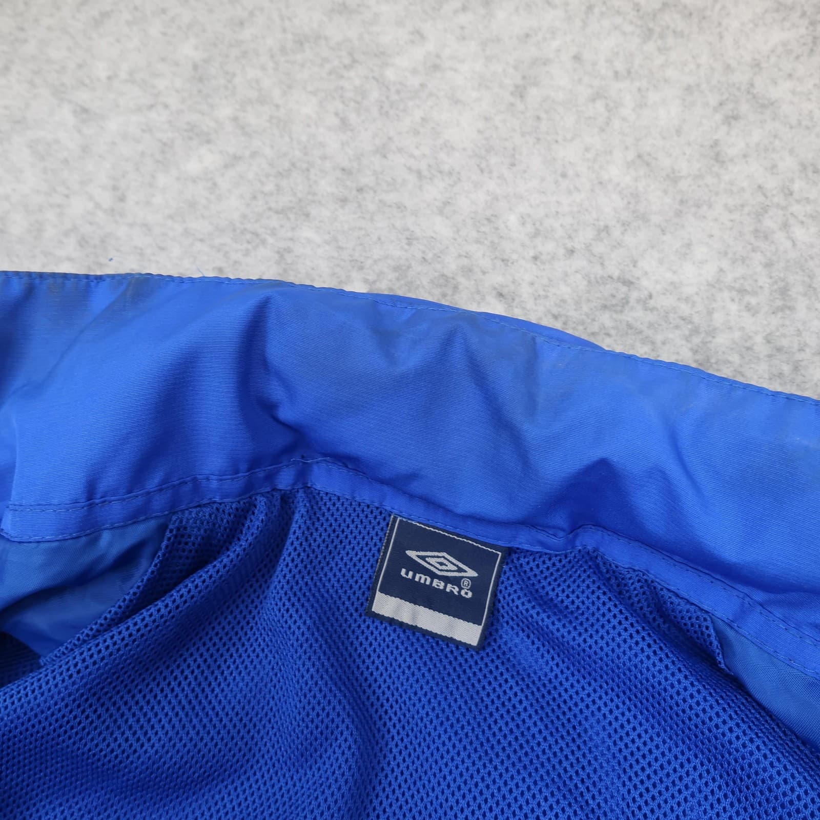 Everton Jacket Mens XXL Blue Navy Football Umbro Hooded Rain Training Coat photo 6