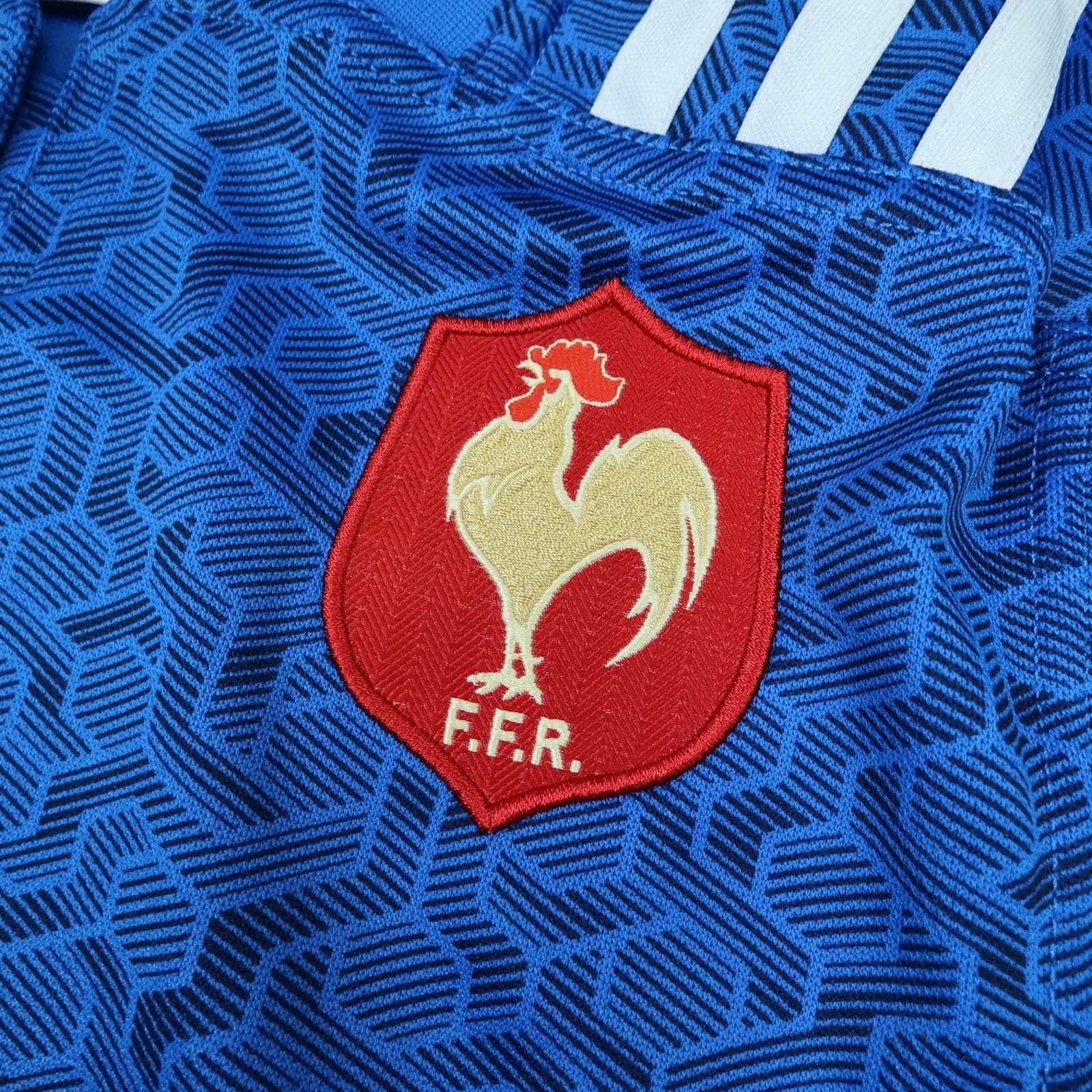 France Rugby Shirt Mens Large Blue Rugby Union Adidas 2017 2018 Climalite Jersey photo 4