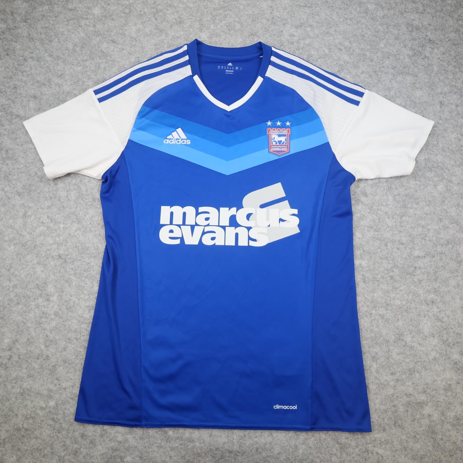 Ipswich Town Shirt Medium Blue Home Kit 2016 2017 Adidas Jersey Marcus Evans