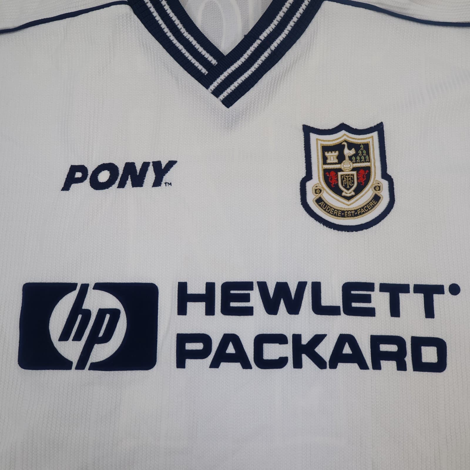 Vintage Tottenham Hotspur Shirt Extra Large White Home 1997 1999 Jersey Ginola photo 4