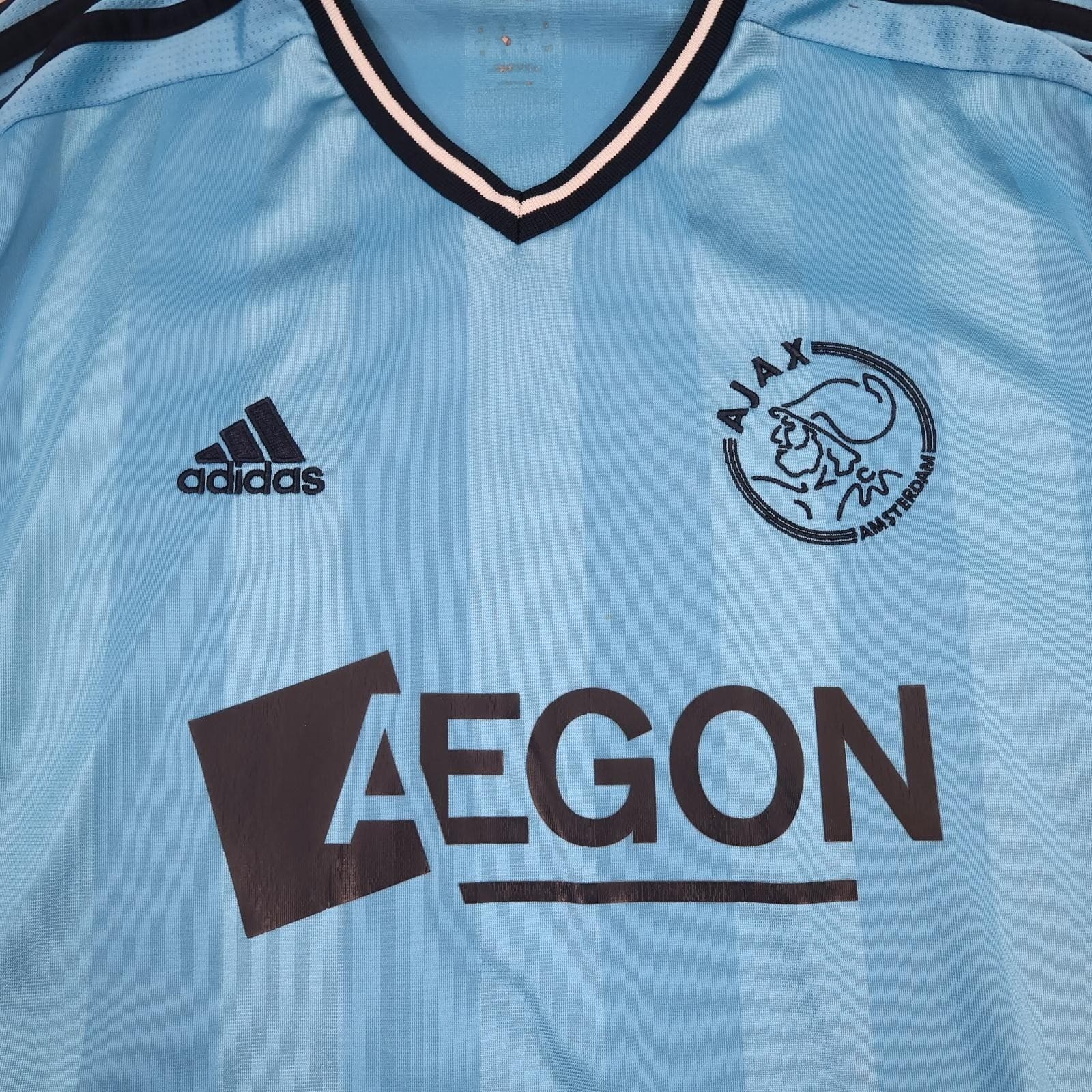 Ajax Shirt Mens Medium Blue Away 2010 2011 Football Adidas AEGON Jersey photo 3
