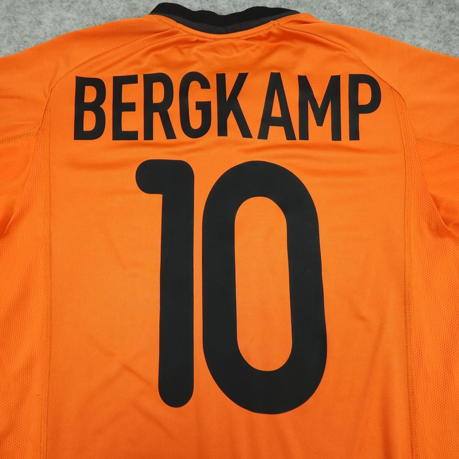 Vintage Netherlands KNVB Home Shirt Mens Large Orange 2000 2002 Nike Bergkamp 10 photo 3