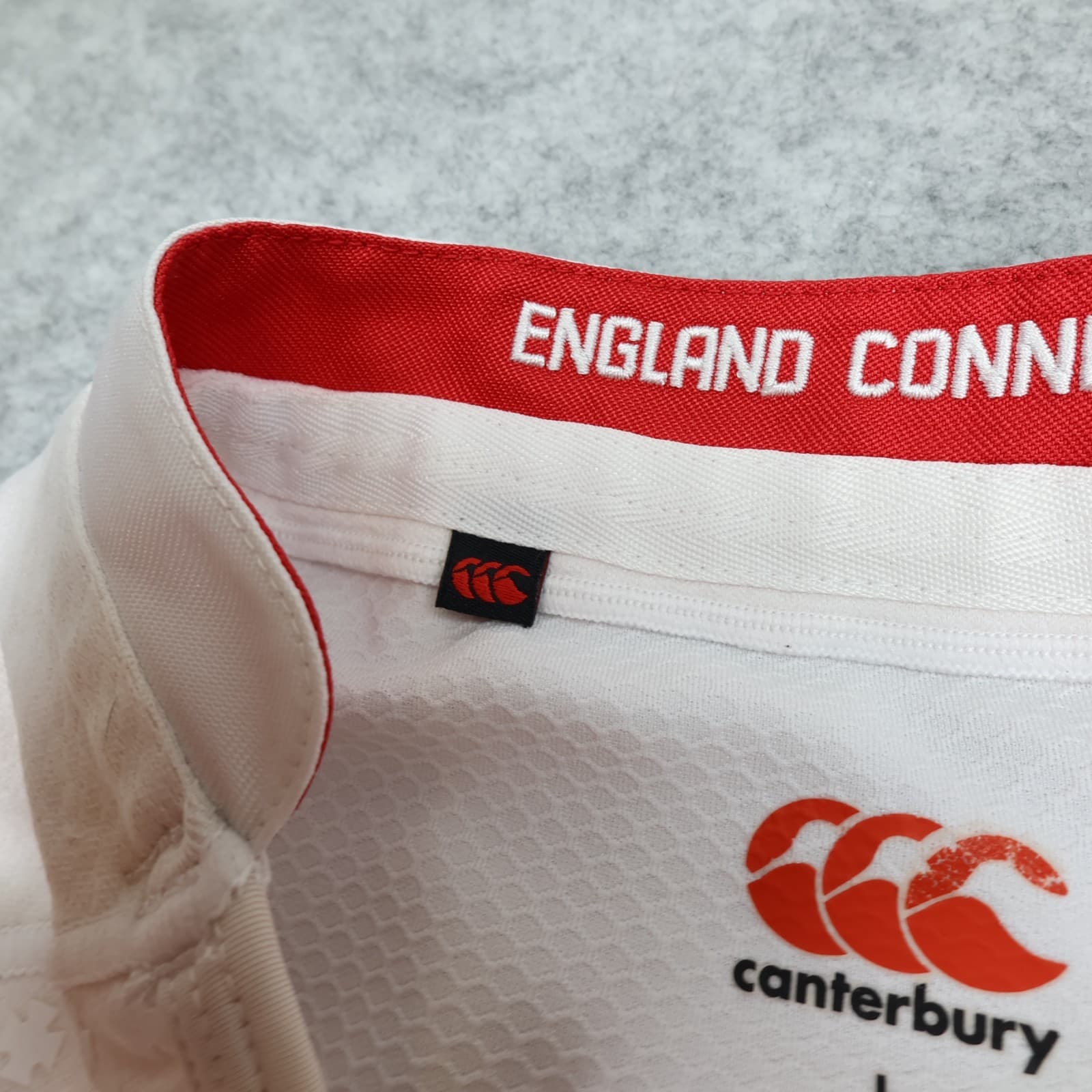 England Rugby Shirt Large White Home Kit 2014 2016 Nike Jersey Player Issue photo 9