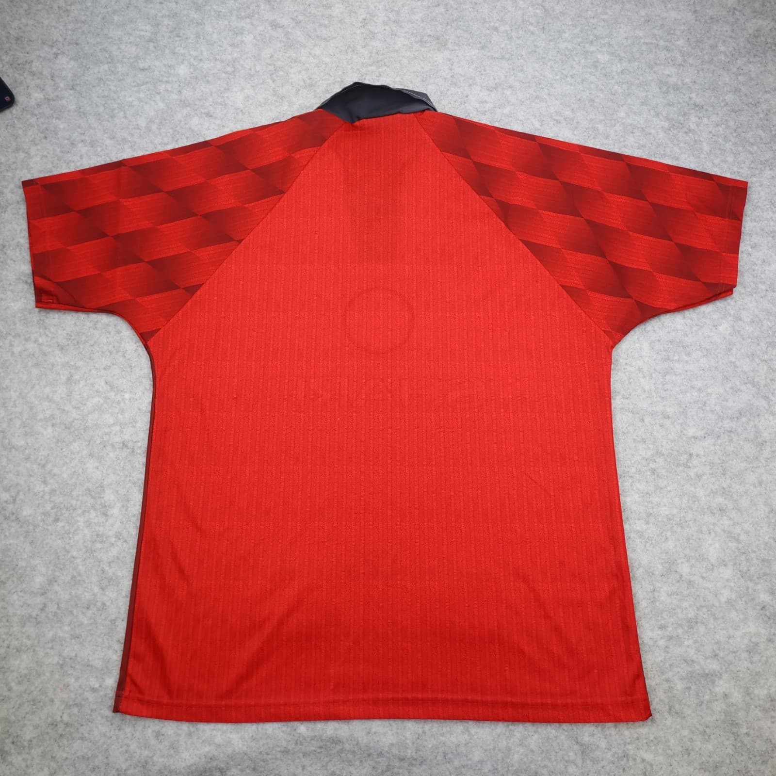 Vintage Manchester United Shirt Large Red Home 1996 1998 Umbro Soccer Jersey photo 2