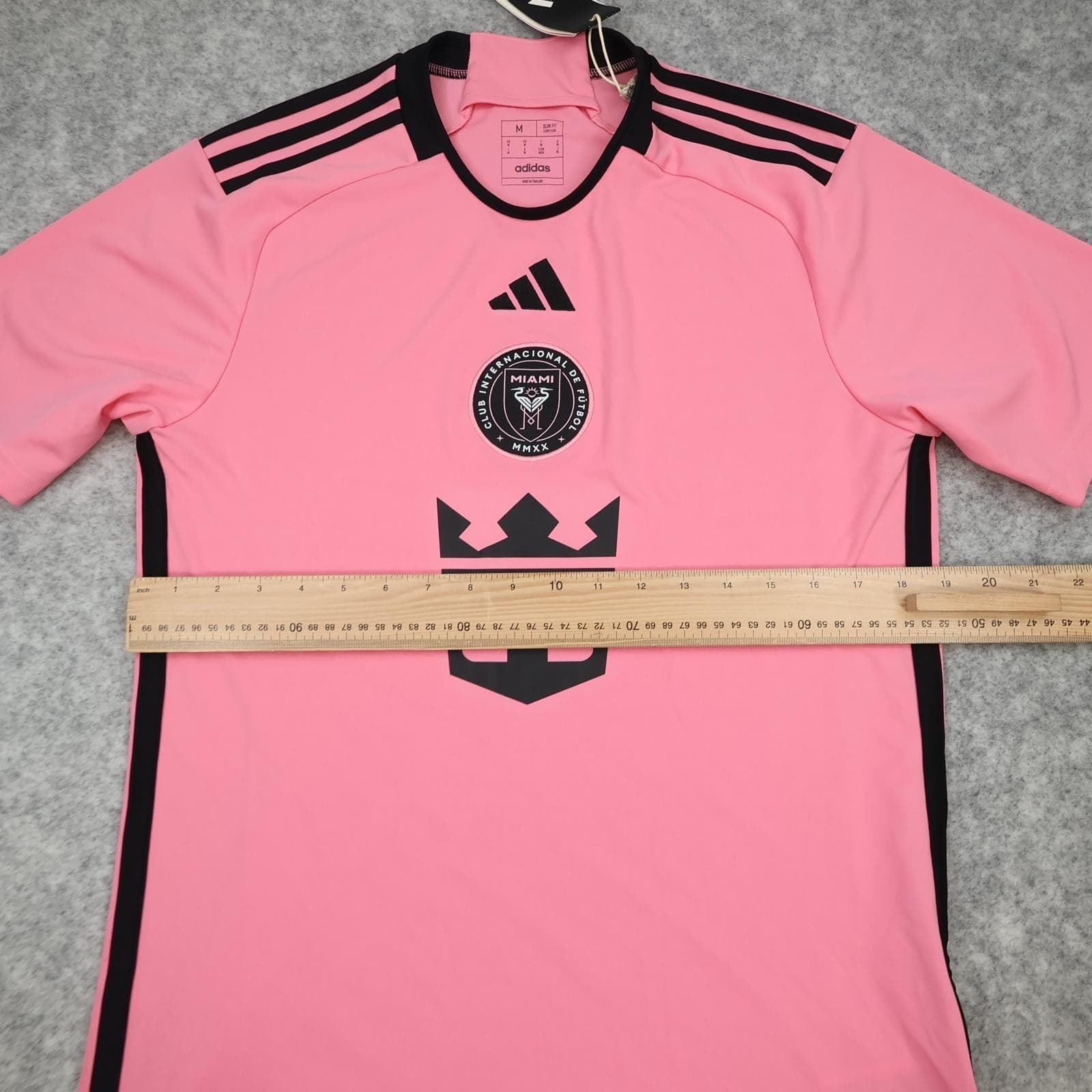 Inter Miami Shirt Mens Medium Pink MLS Football Adidas Royal Caribbean Jersey photo 11