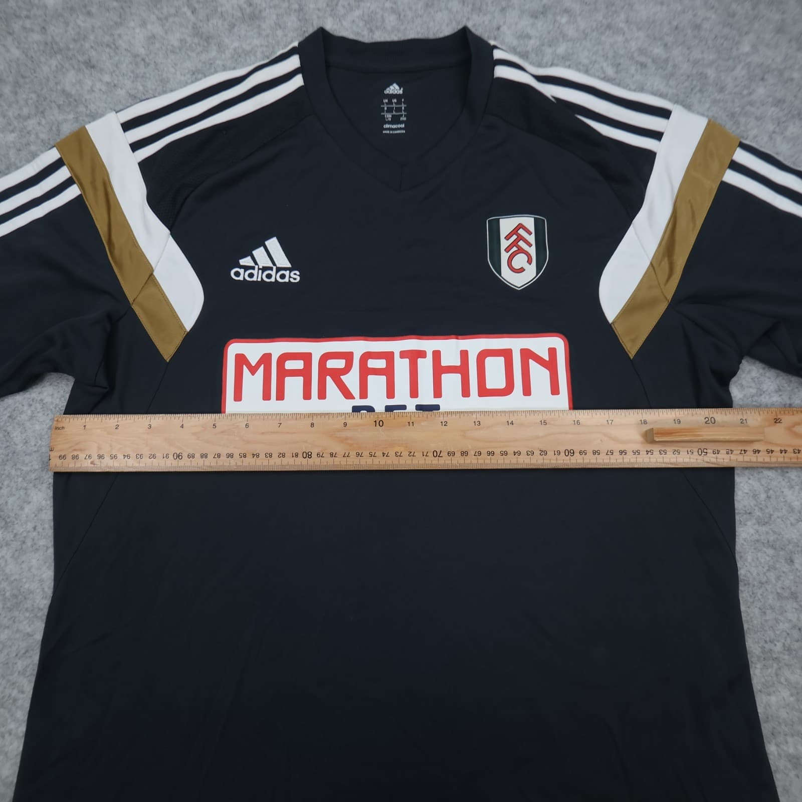 Fulham FC Shirt Large Black Training Kit 2012 2013 Adidas Jersey Training shirt photo 12